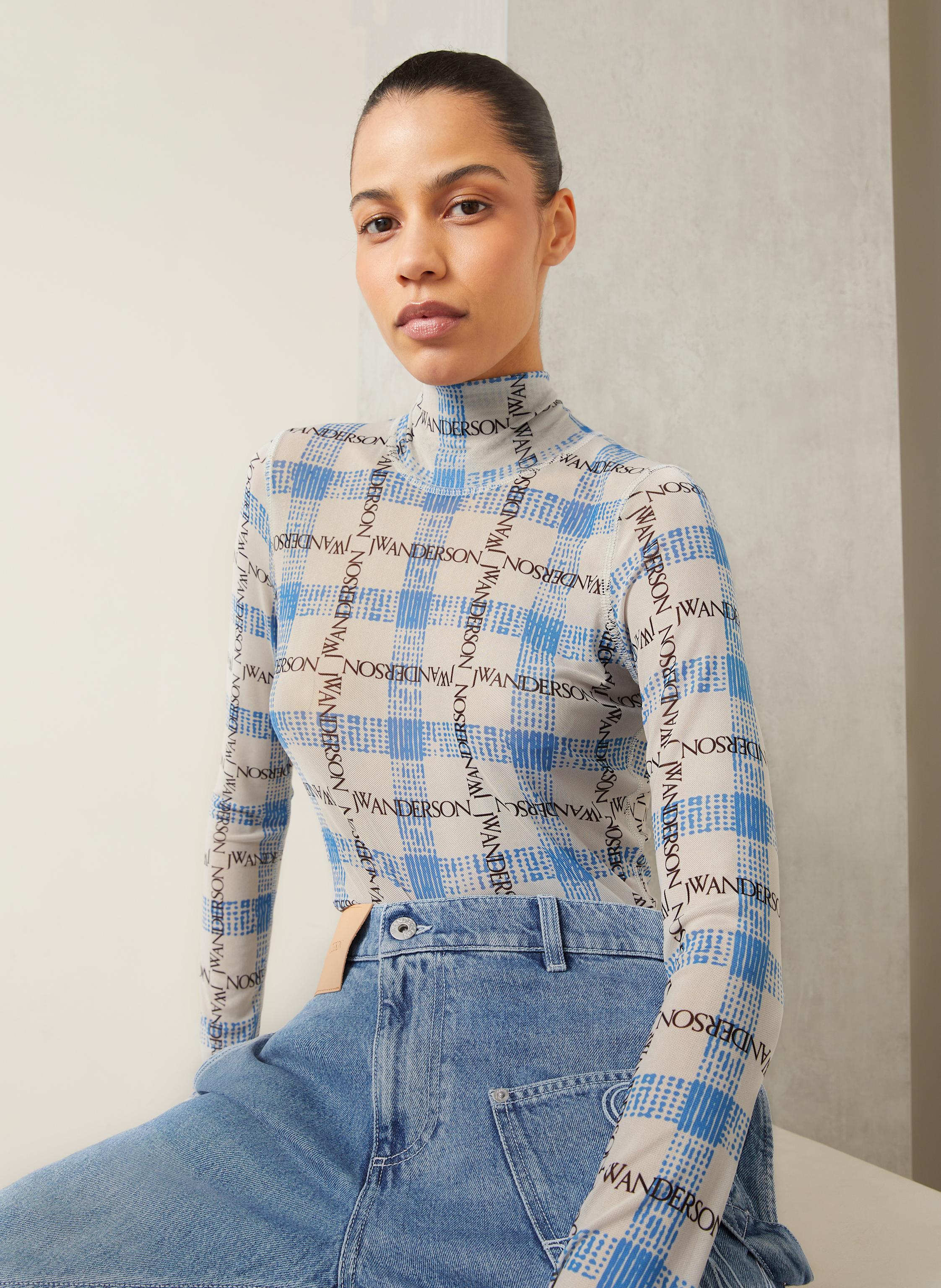Thumbnail - Jw Anderson Longsleeve Aus Mesh blau