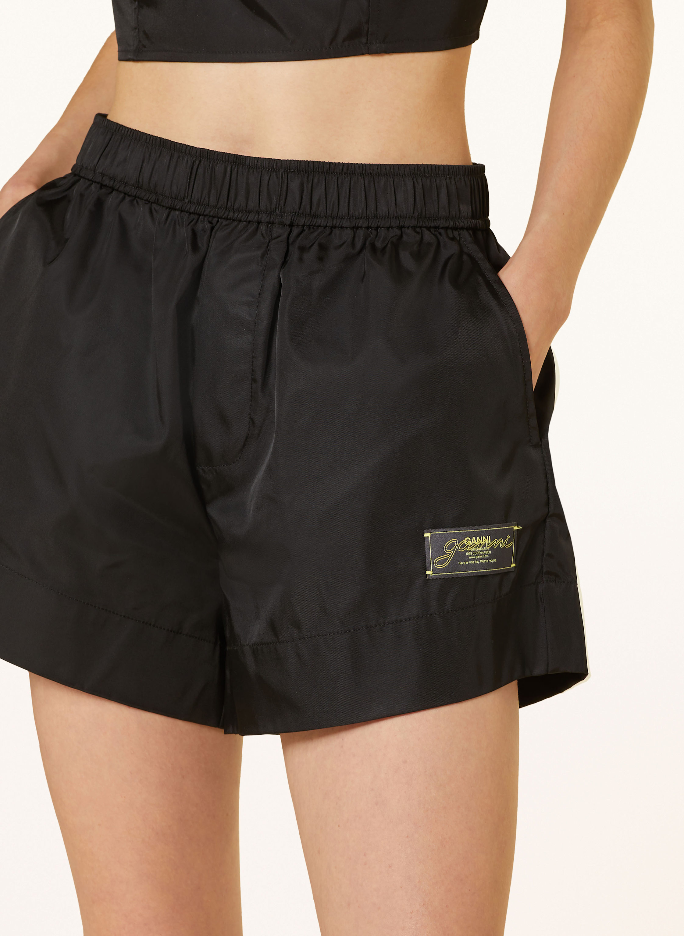 Thumbnail - Ganni Shorts schwarz
