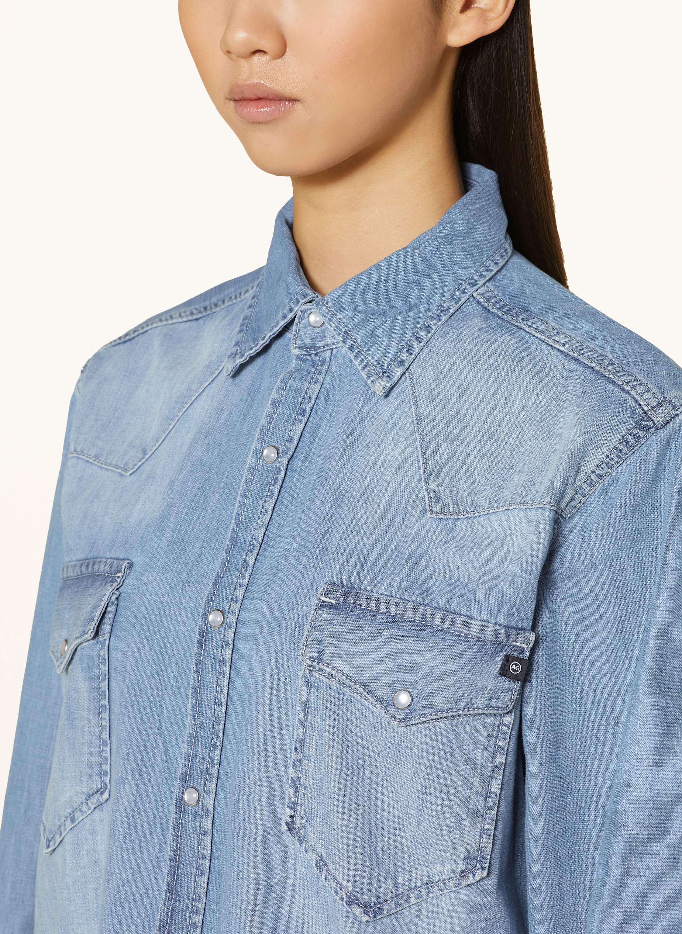 Thumbnail - Ag Jeans Jeansbluse Cassis blau