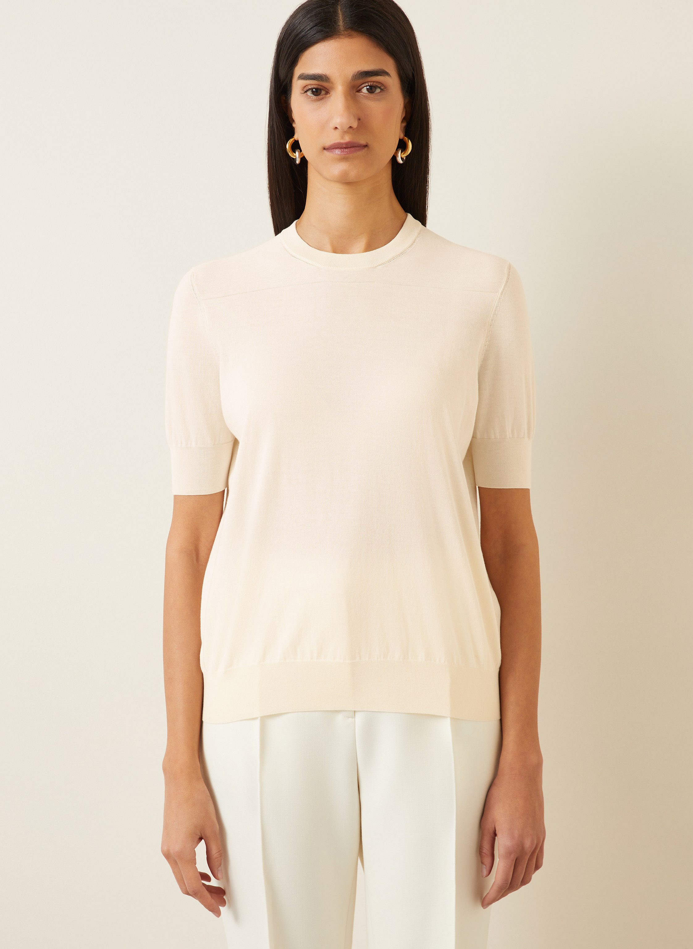 Thumbnail - Jil Sander Strickshirt weiss