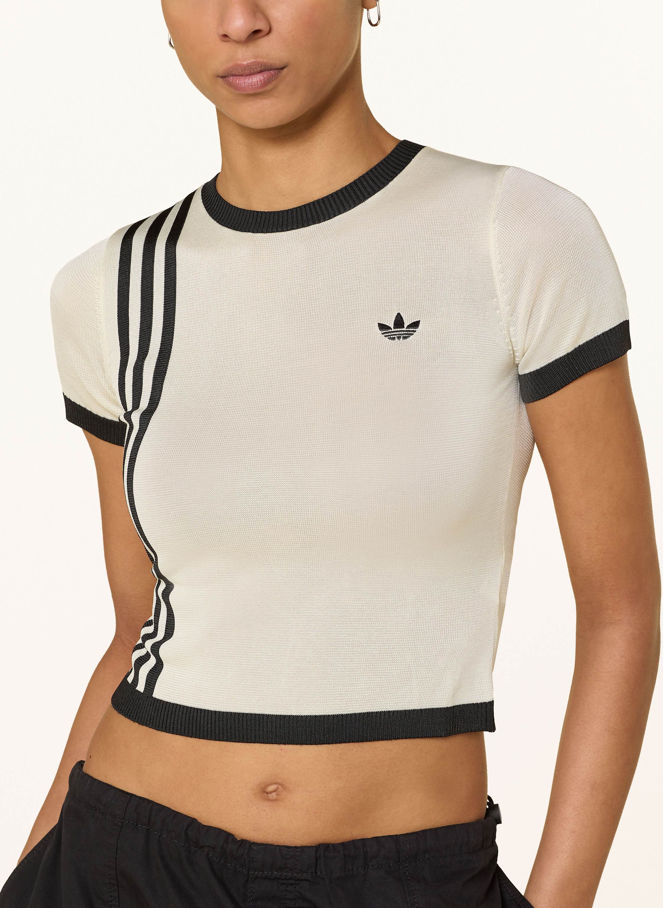 Thumbnail - Adidas Originals T-Shirt Knitted 3 Stripe Short weiss