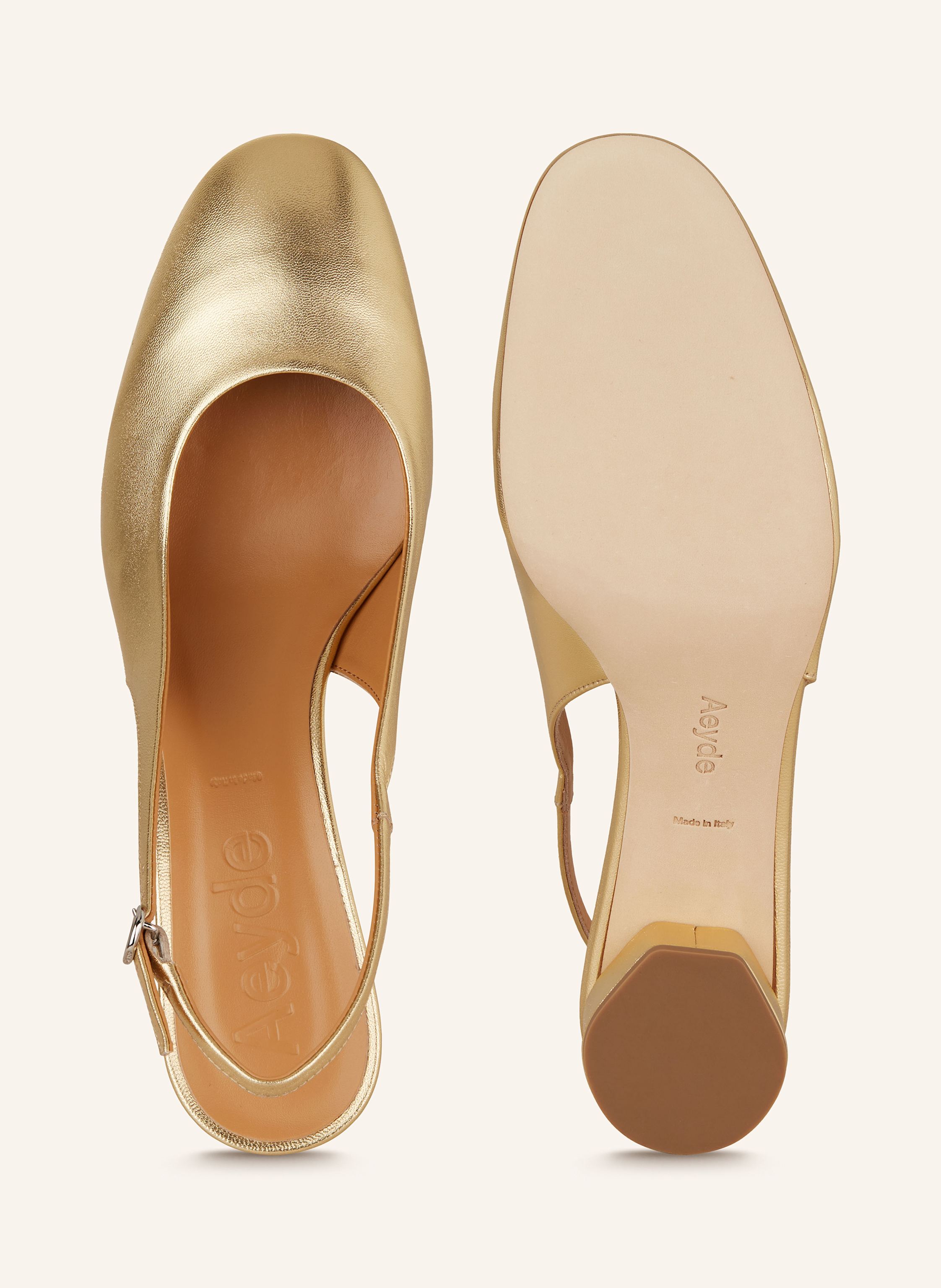 Thumbnail - Aeyde Slingpumps Romy gold