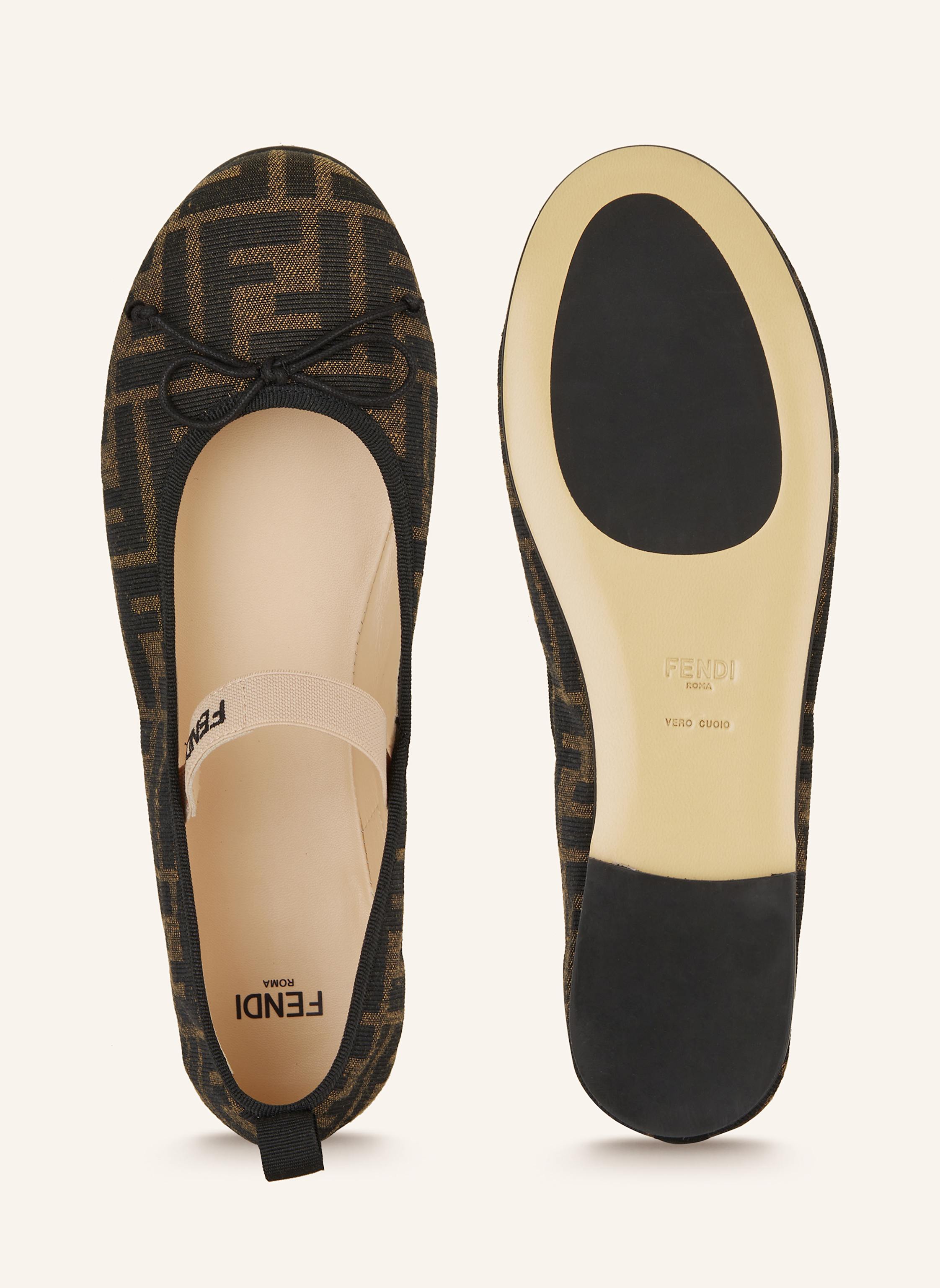 Thumbnail - Fendi Mary-Jane-Ballerinas schwarz