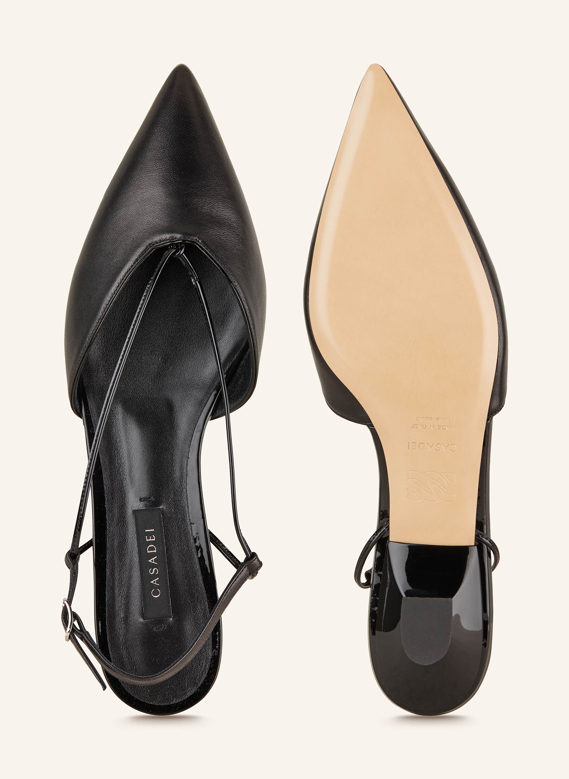 Thumbnail - Casadei Slingballerinas Blade schwarz