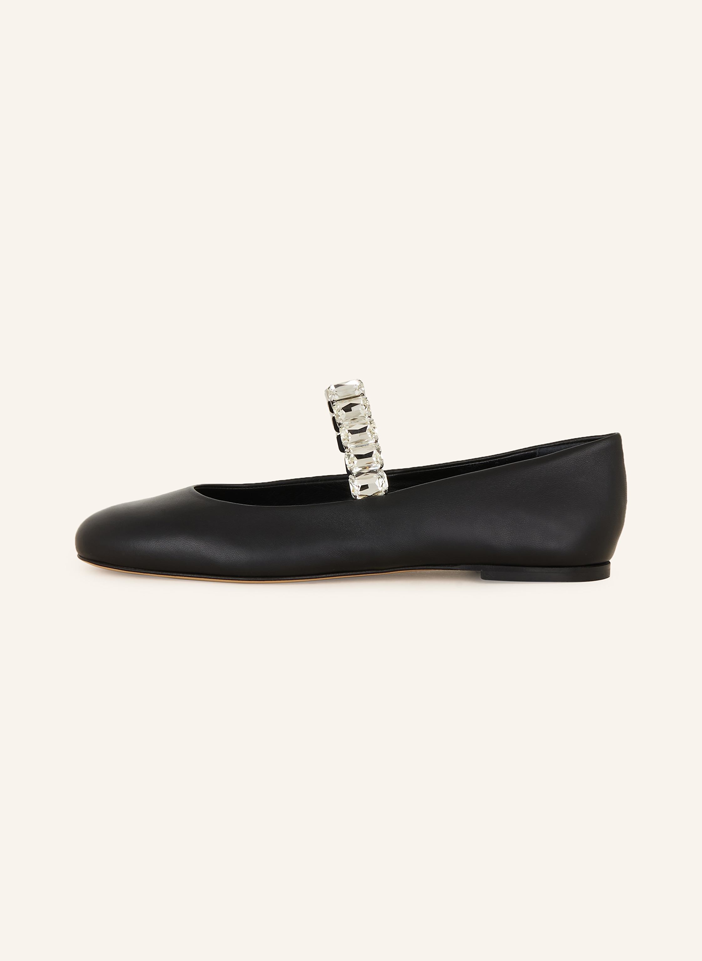 Thumbnail - Casadei Mary-Jane-Ballerinas Crystal Mit Schmucksteinen schwarz