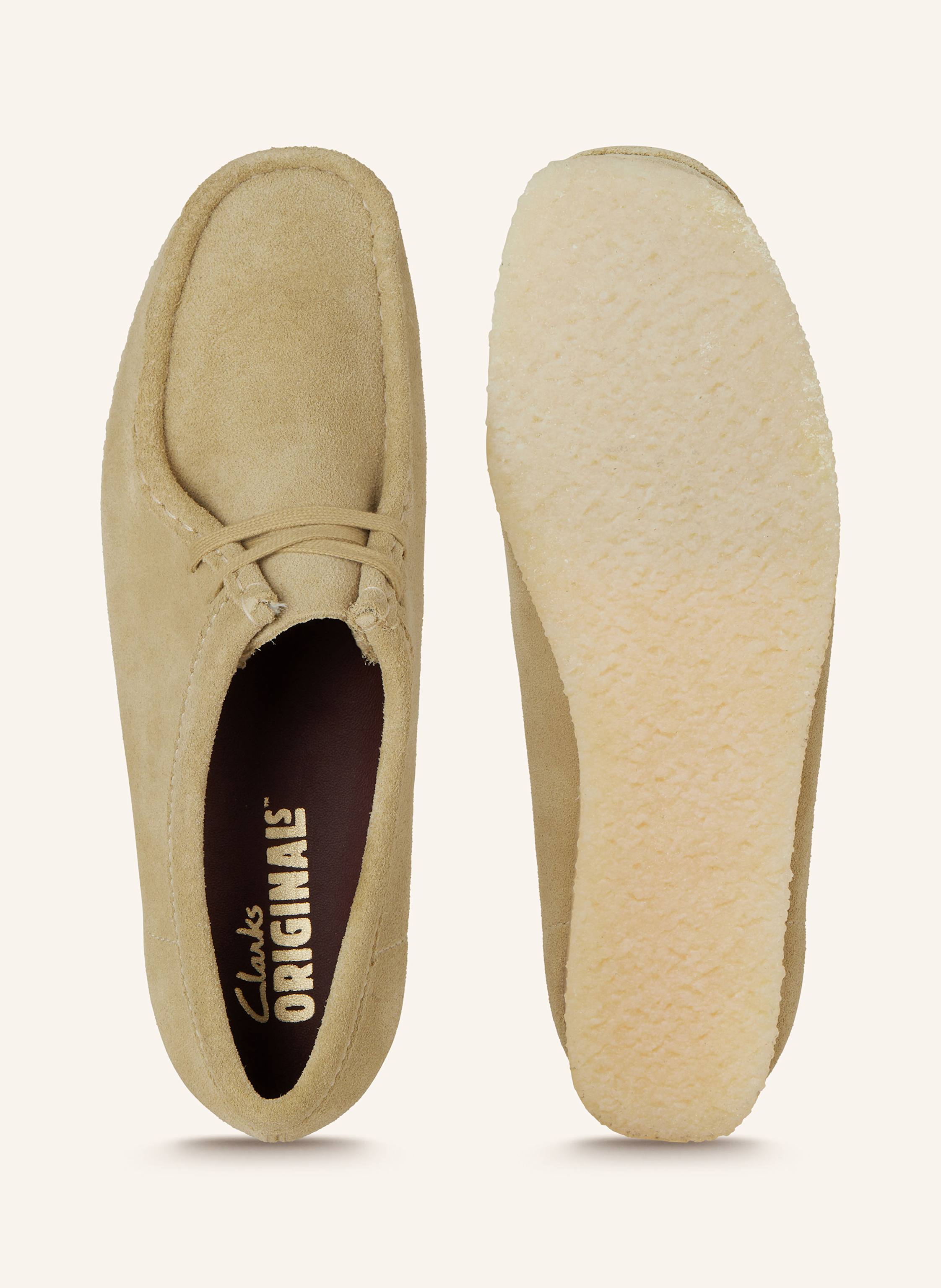 Thumbnail - Clarks Originals Desert-Boots Wallabee. beige