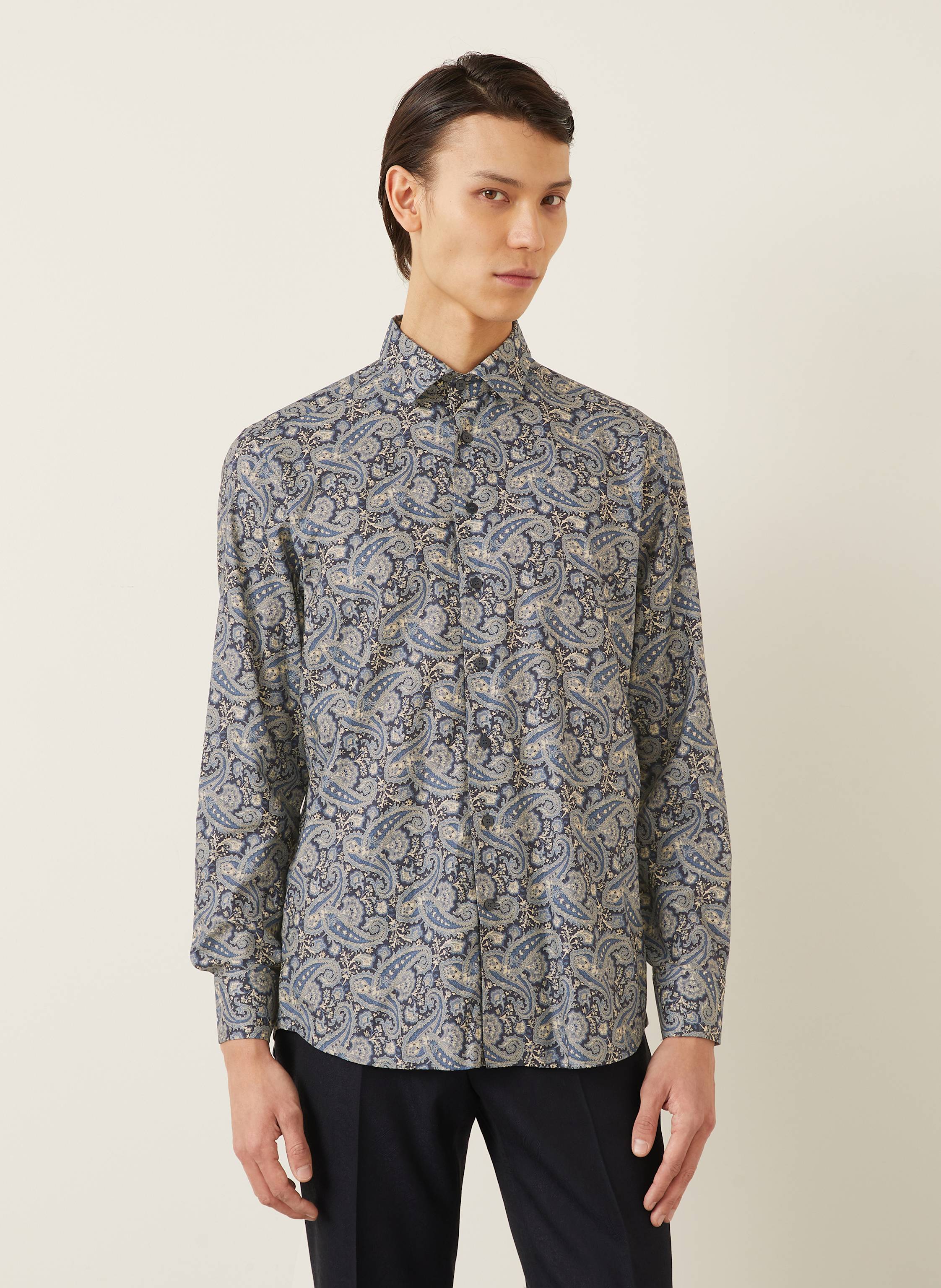 Thumbnail - Etro Hemd Regular Fit blau