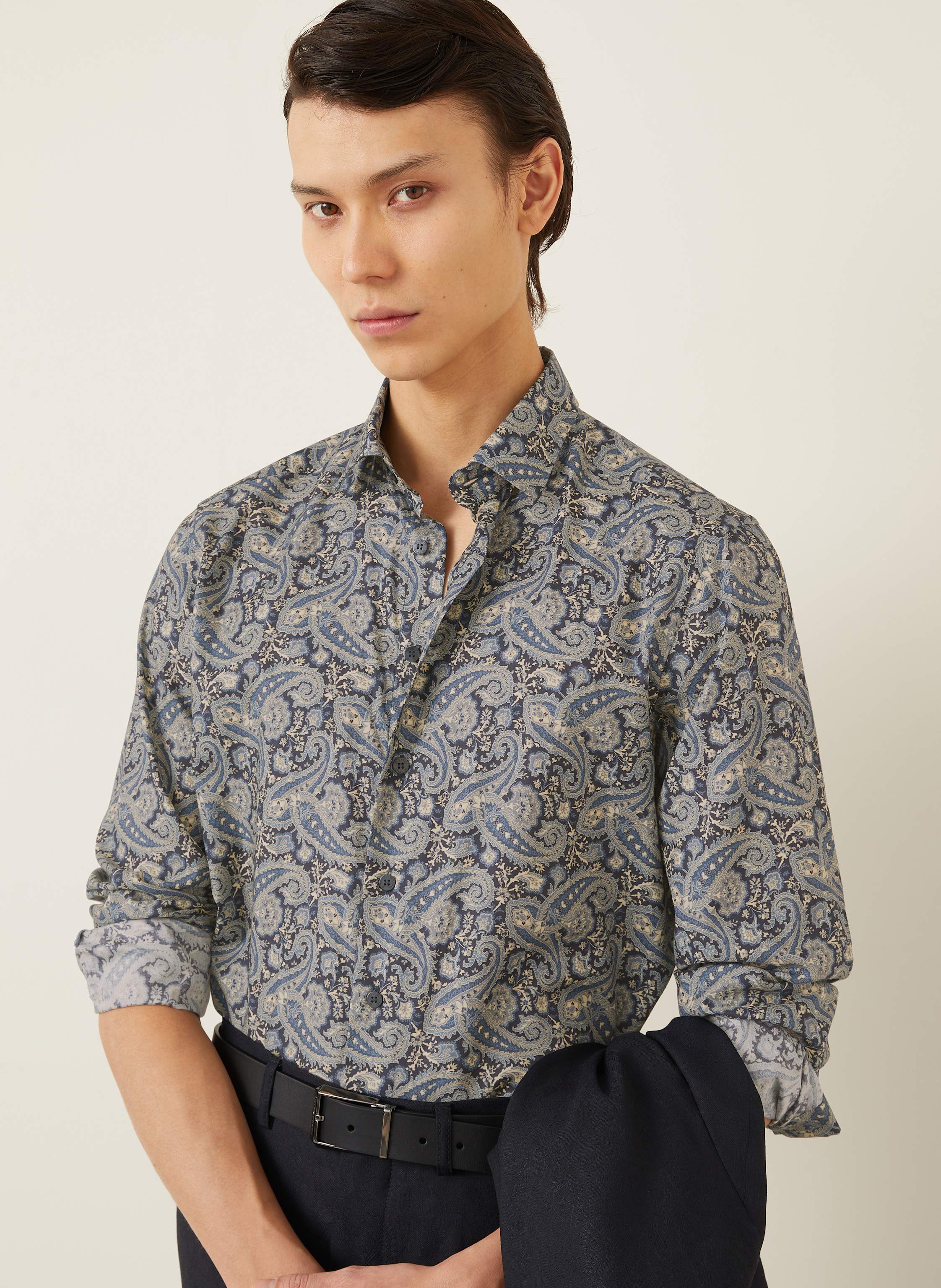 Thumbnail - Etro Hemd Regular Fit blau