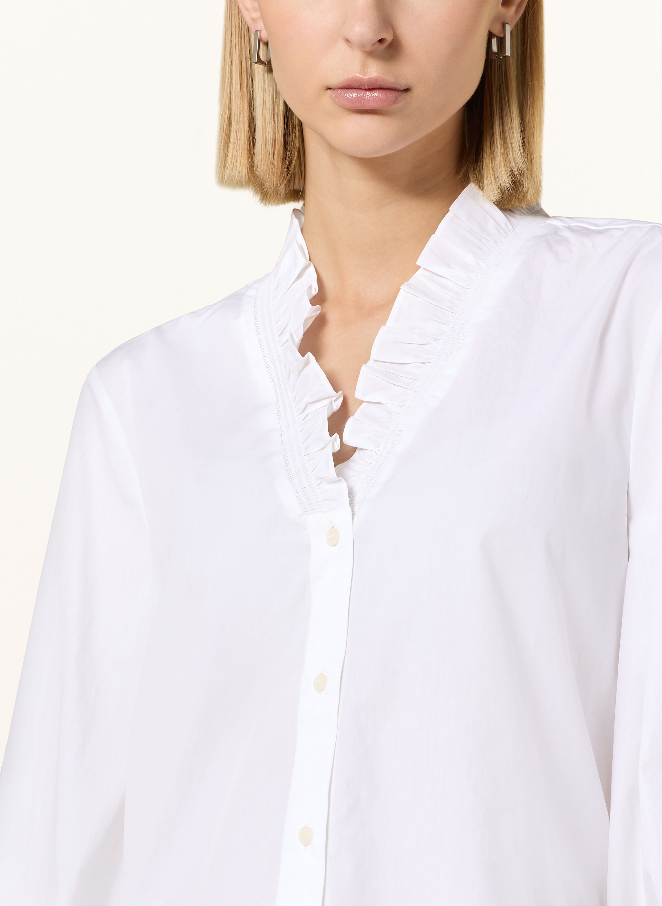 Thumbnail - Tommy Hilfiger Bluse Mit Rüschen weiss