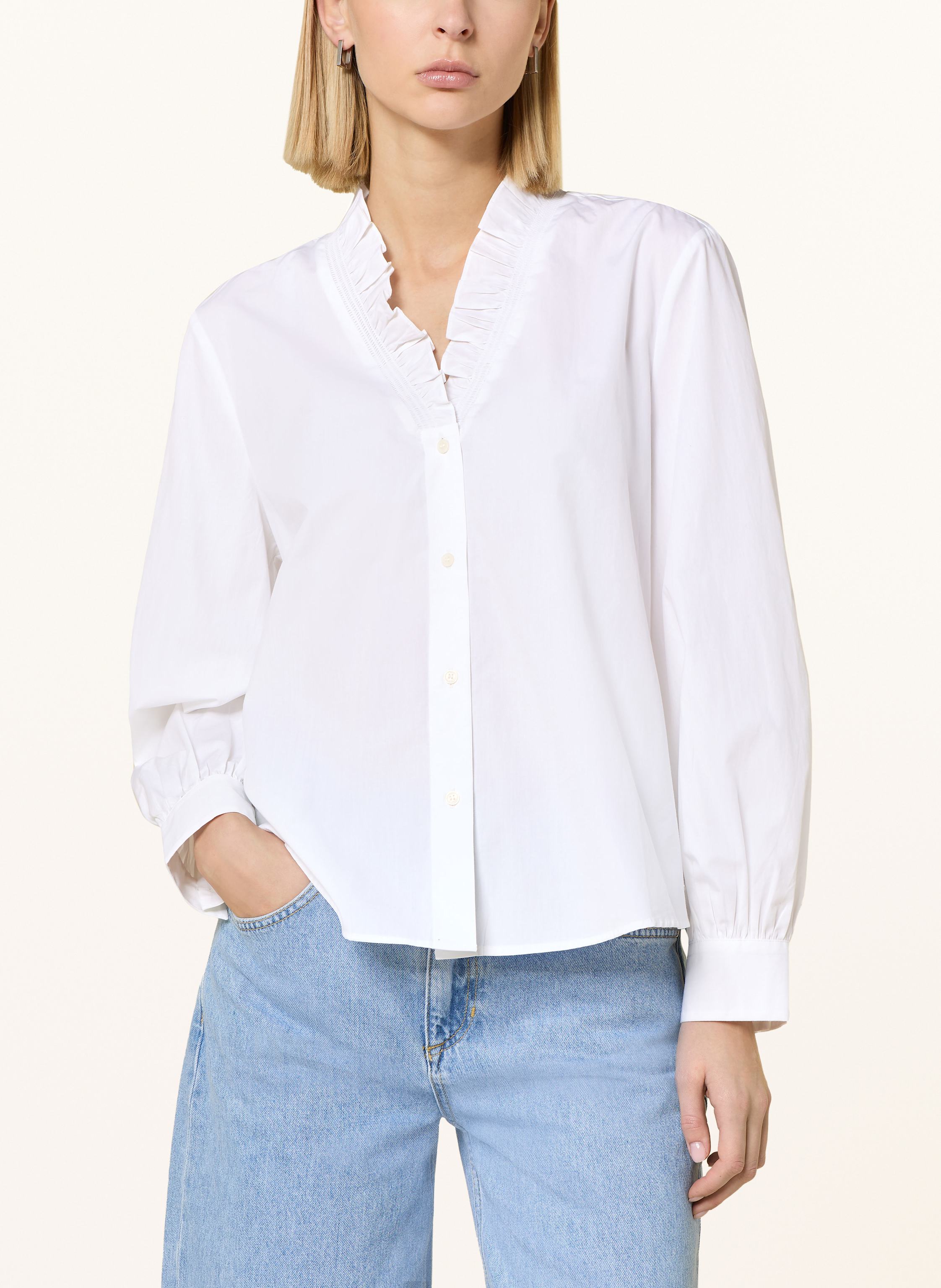 Thumbnail - Tommy Hilfiger Bluse Mit Rüschen weiss