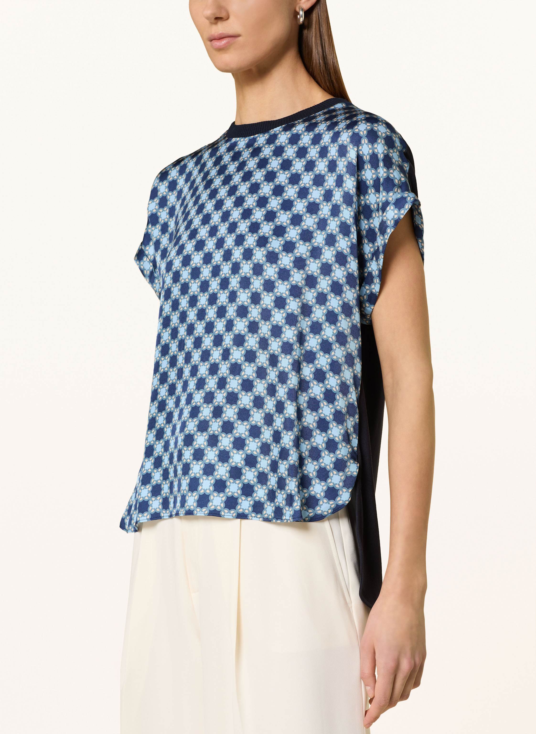 Thumbnail - Elena Miro Blusenshirt Im Materialmix blau