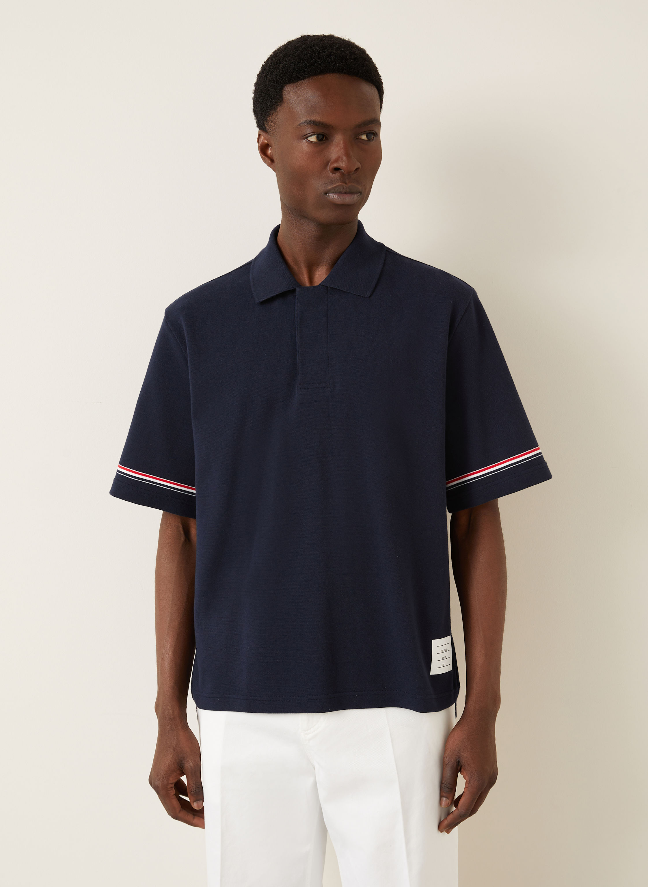 Thumbnail - Thom Browne. Jersey-Poloshirt blau