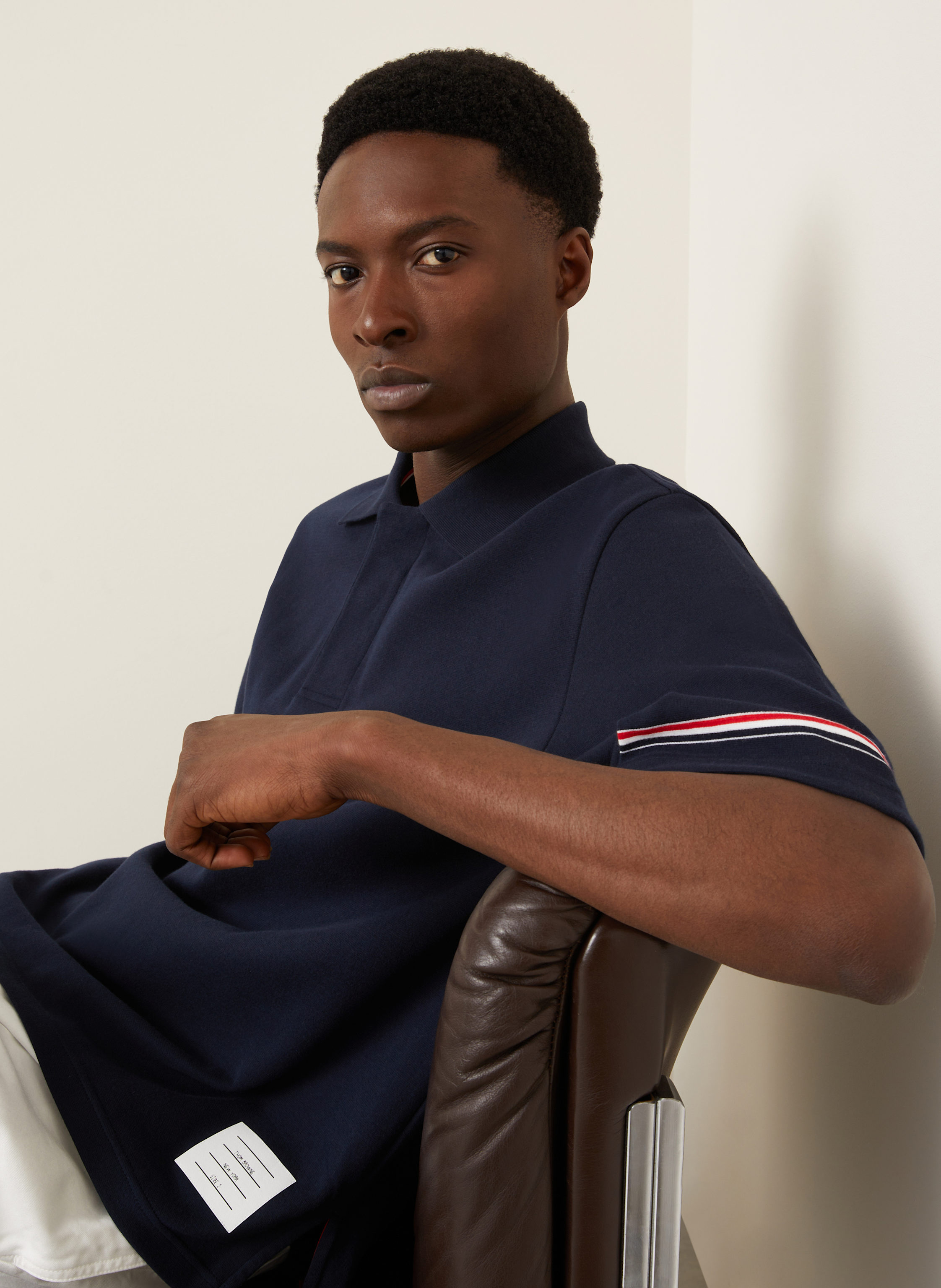 Thumbnail - Thom Browne. Jersey-Poloshirt blau