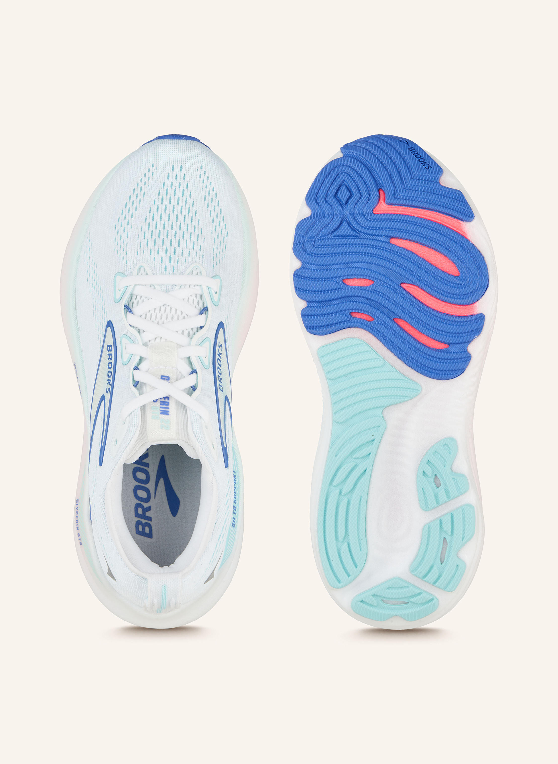 Thumbnail - Brooks Laufschuhe Gylcerin Gts 22 weiss