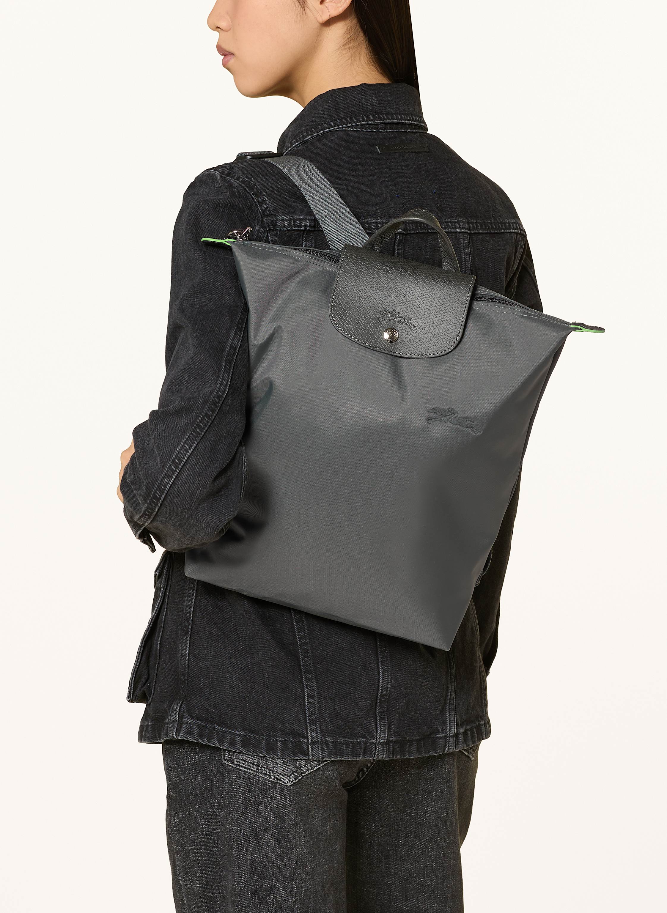 Thumbnail - Longchamp Rucksack Le Pliage Green grau