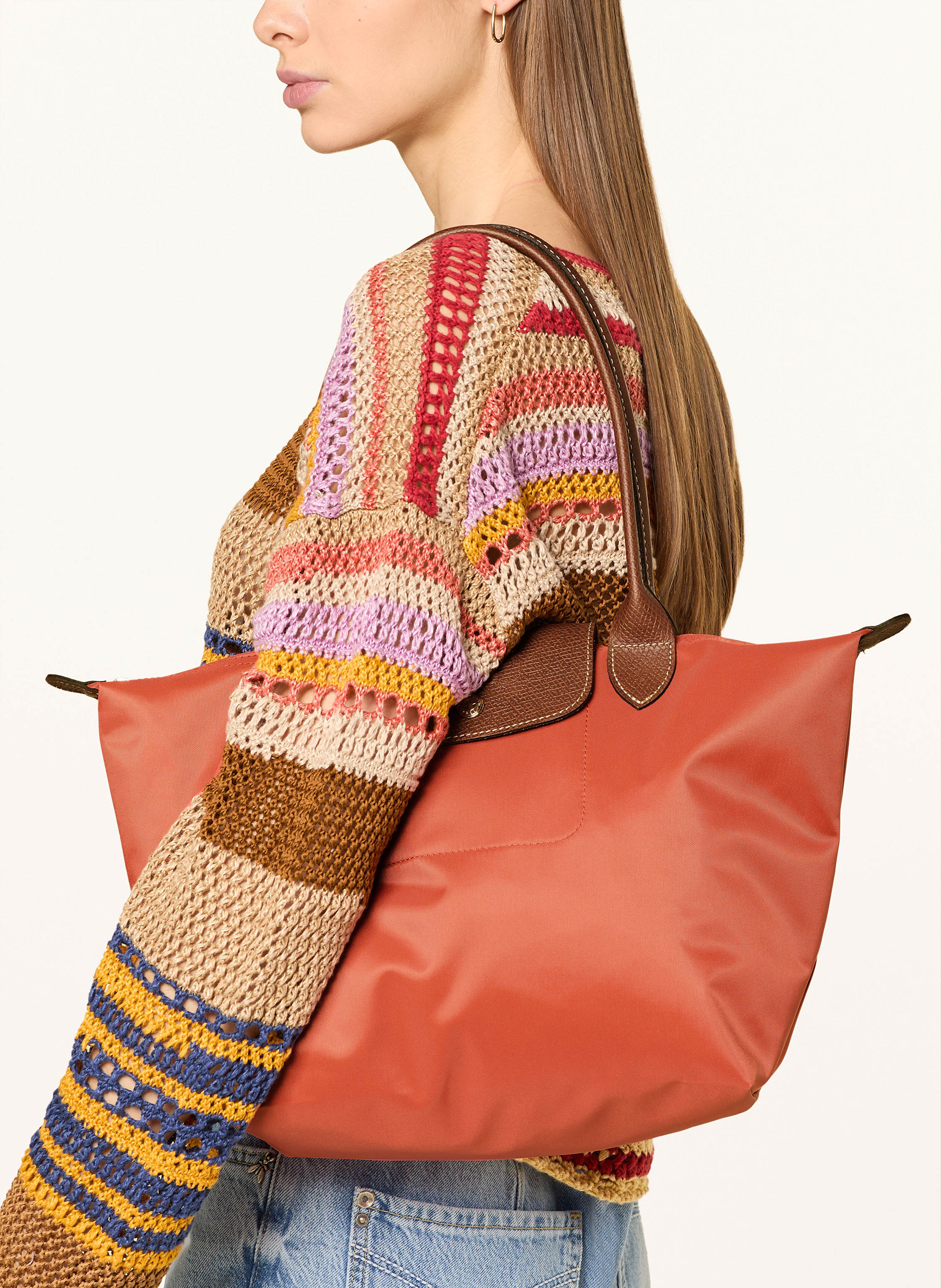 Thumbnail - Longchamp Shopper Le Pliage M rot