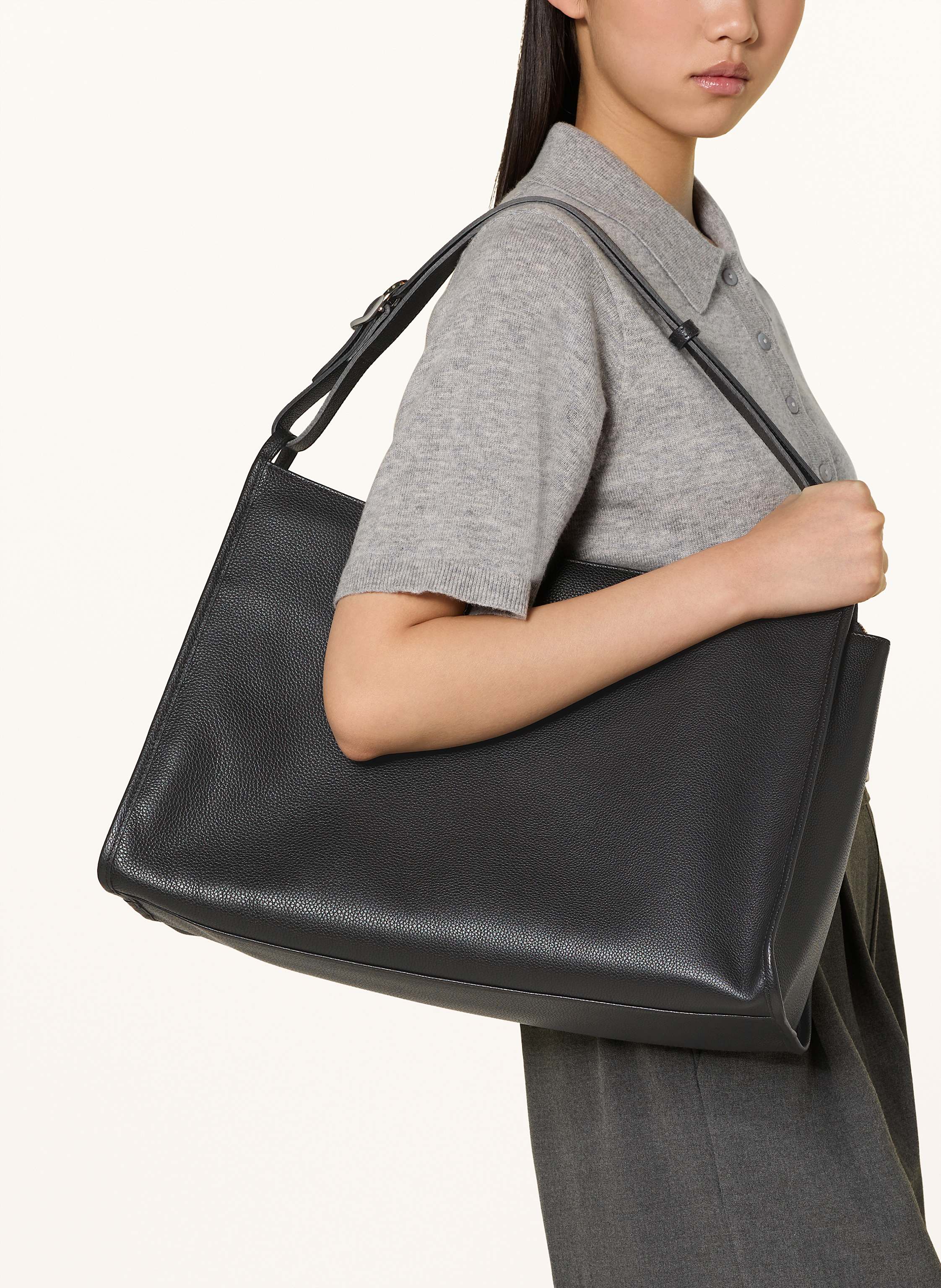 Thumbnail - Longchamp Schultertasche Le Foulonne schwarz