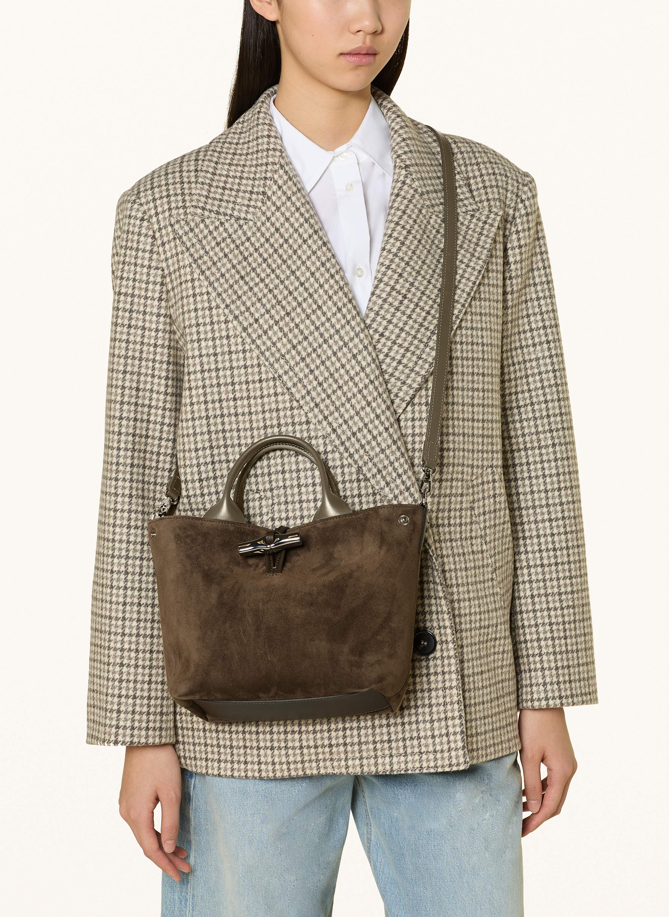 Thumbnail - Longchamp Handtasche Le Roseau Small gruen
