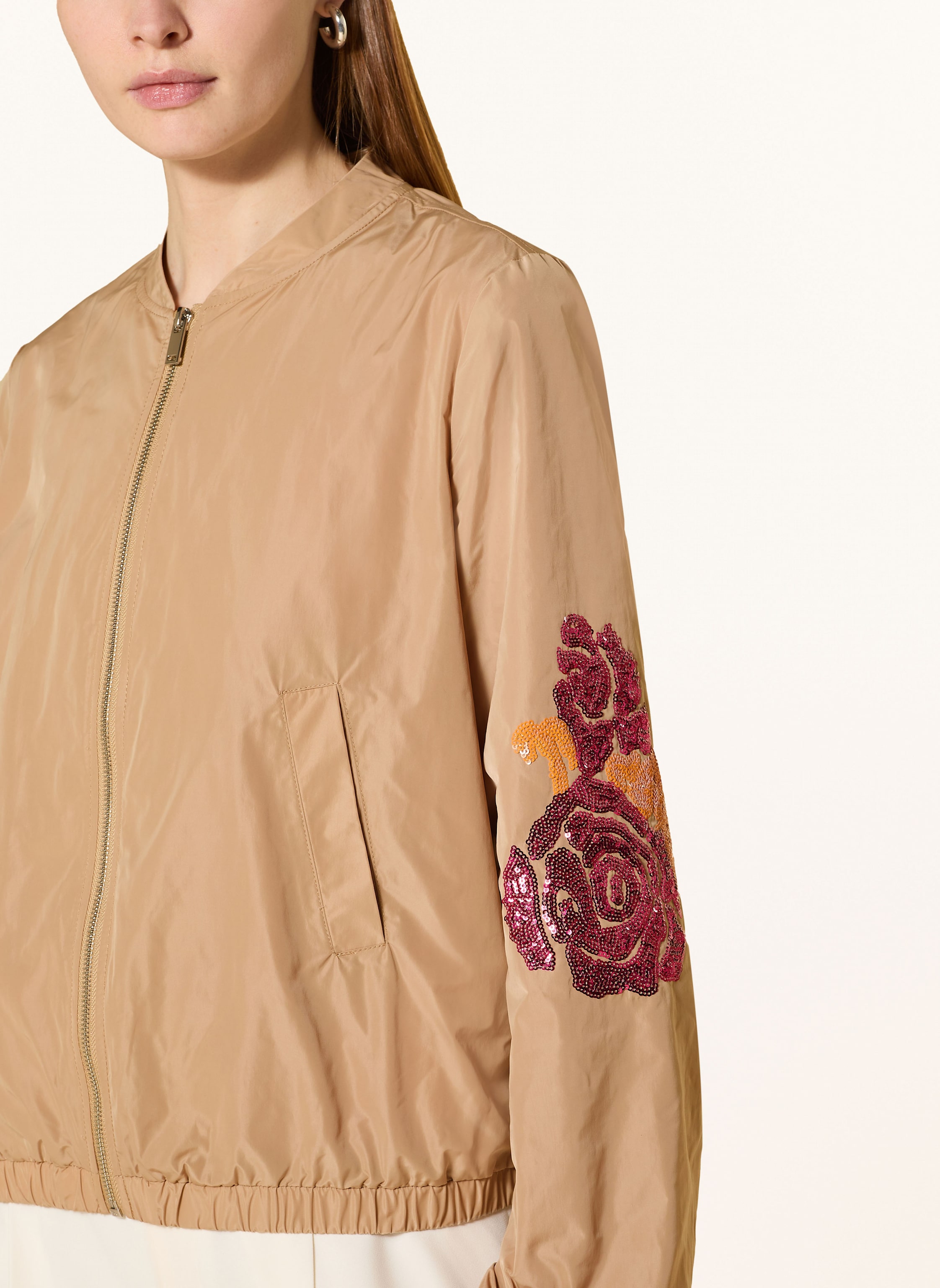 Thumbnail - Cartoon Blouson Mit Pailletten beige