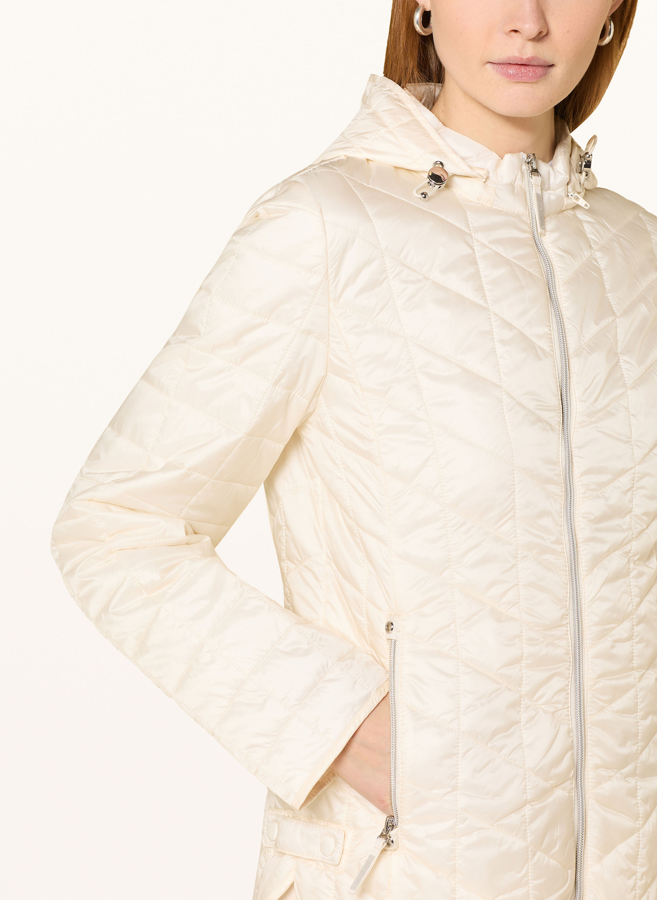 Thumbnail - Betty Barclay Steppjacke Mit Abnehmbarer Kapuze weiss