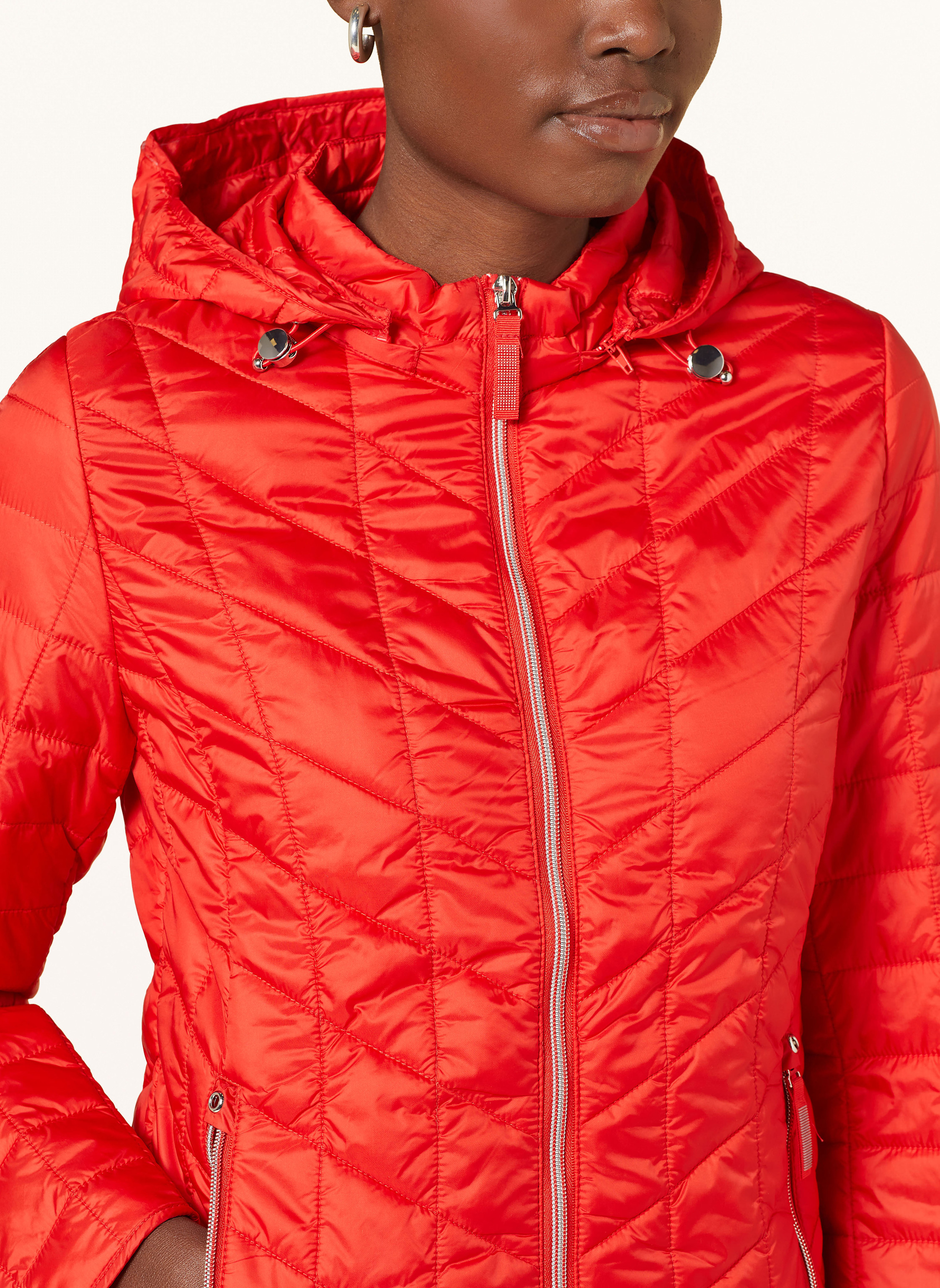 Thumbnail - Betty Barclay Steppjacke Mit Abnehmbarer Kapuze rot