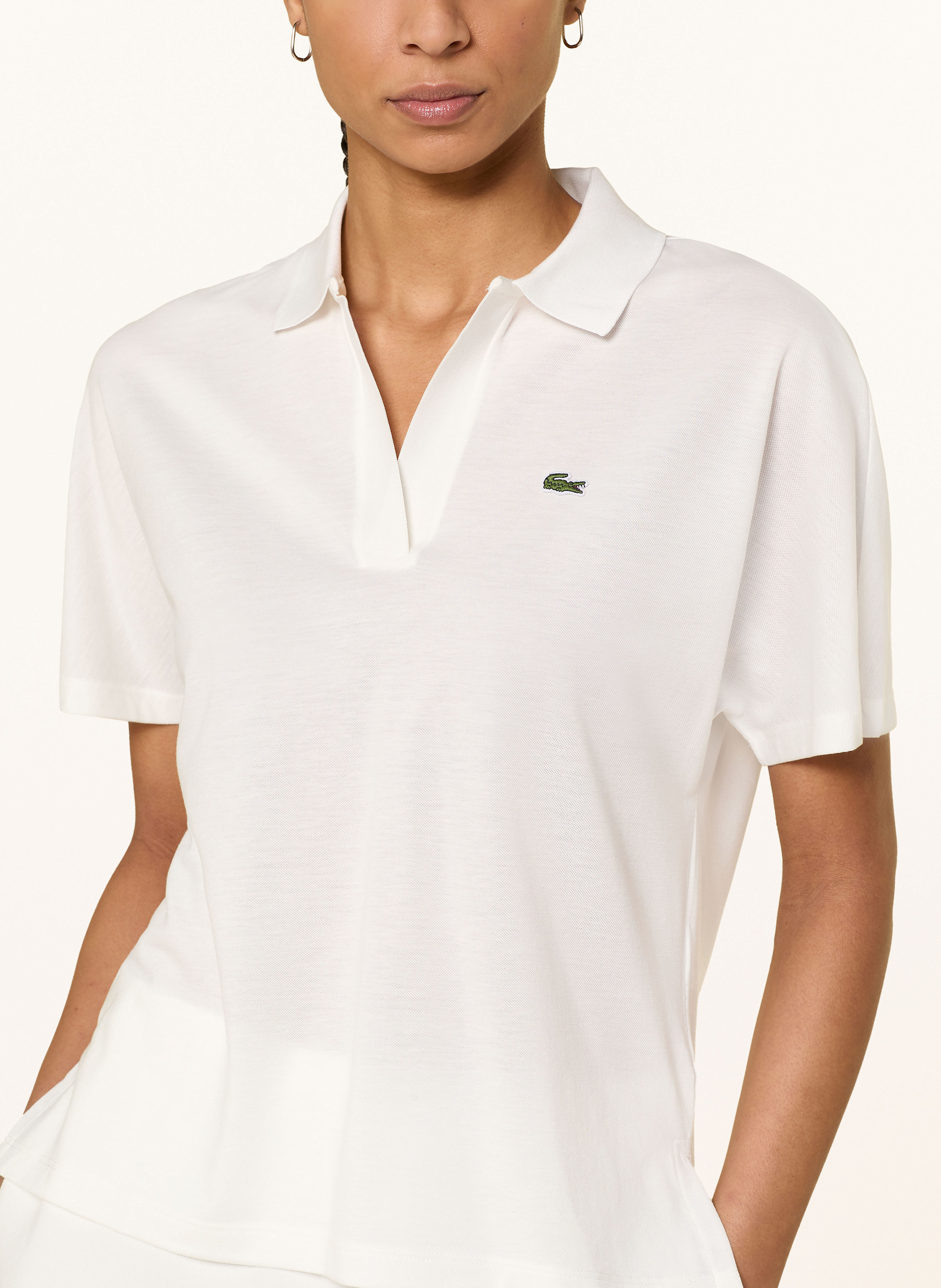 Thumbnail - Lacoste Piqué-Poloshirt weiss