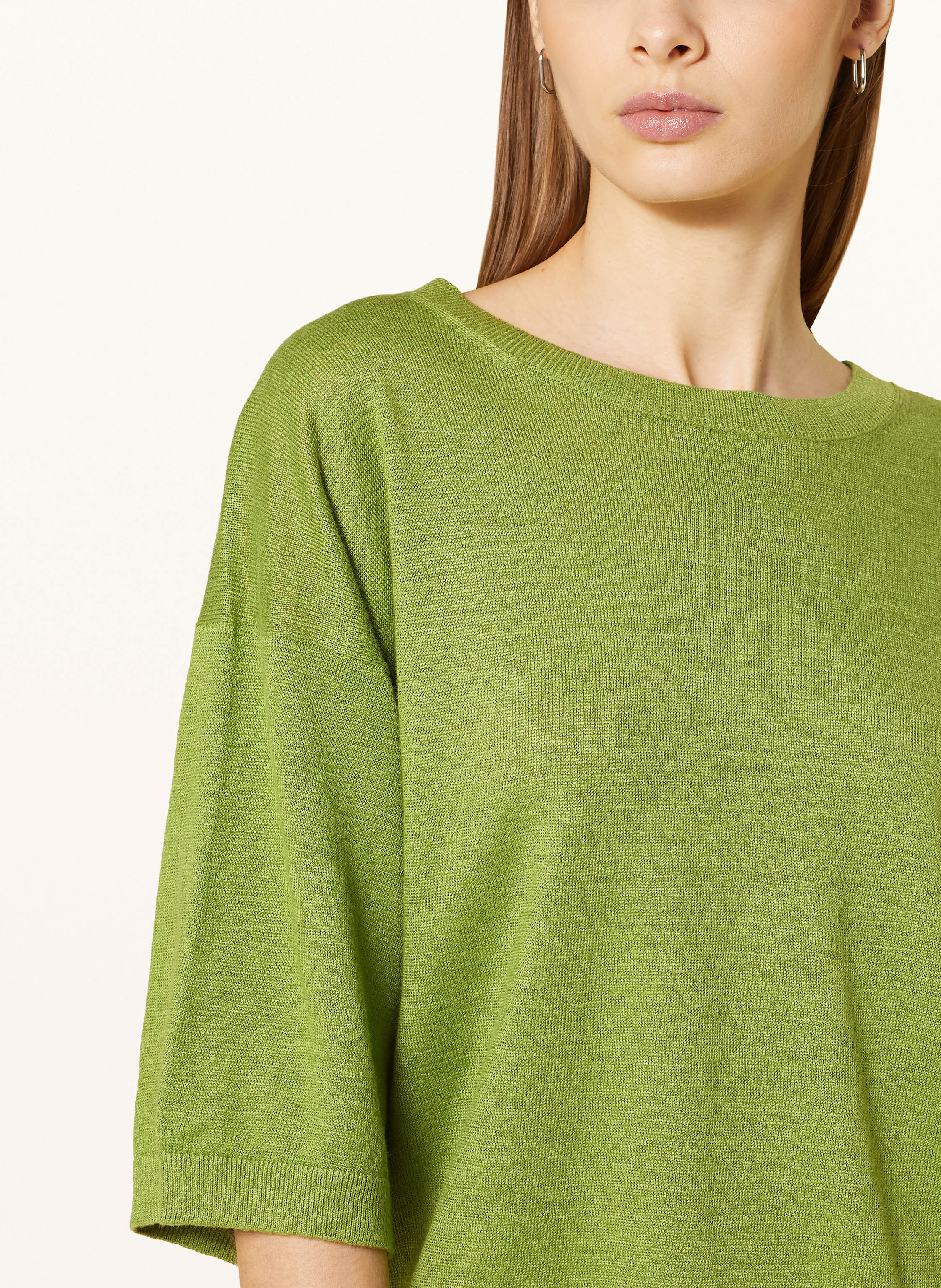 Thumbnail - Darling Harbour Strickshirt Aus Leinen gruen
