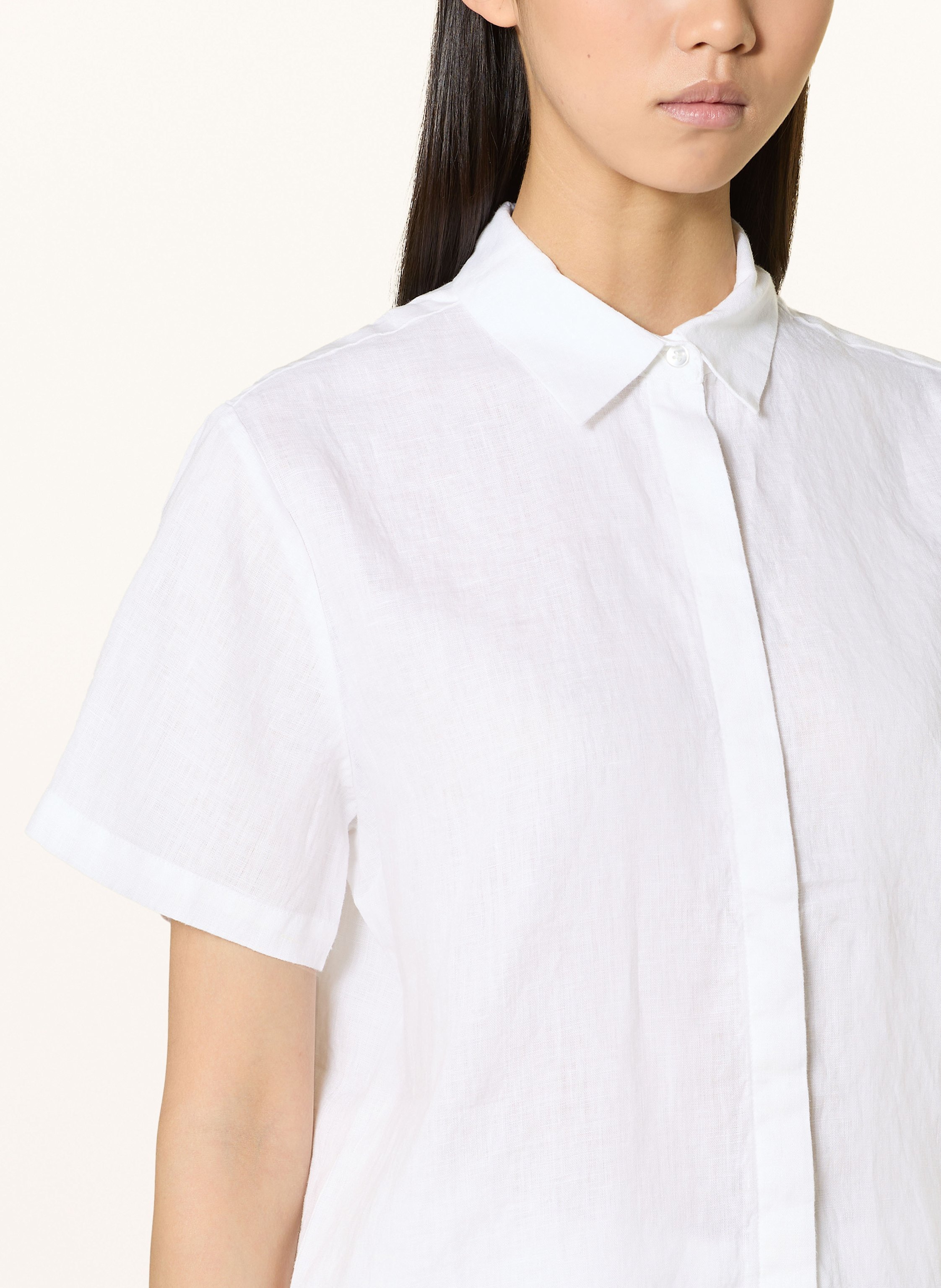 Thumbnail - Darling Harbour Hemdbluse Aus Leinen weiss