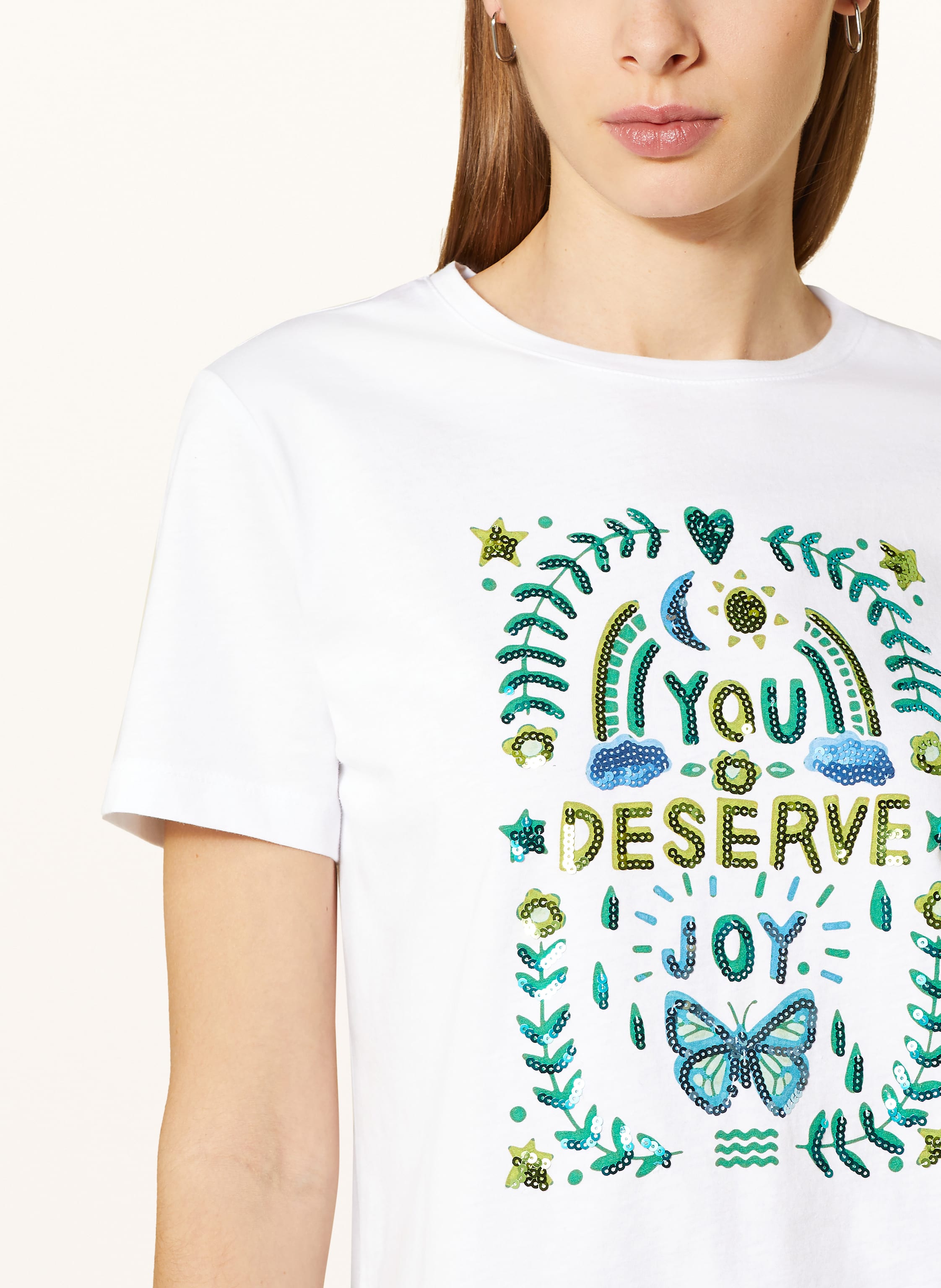 Thumbnail - Darling Harbour T-Shirt Mit Pailletten weiss