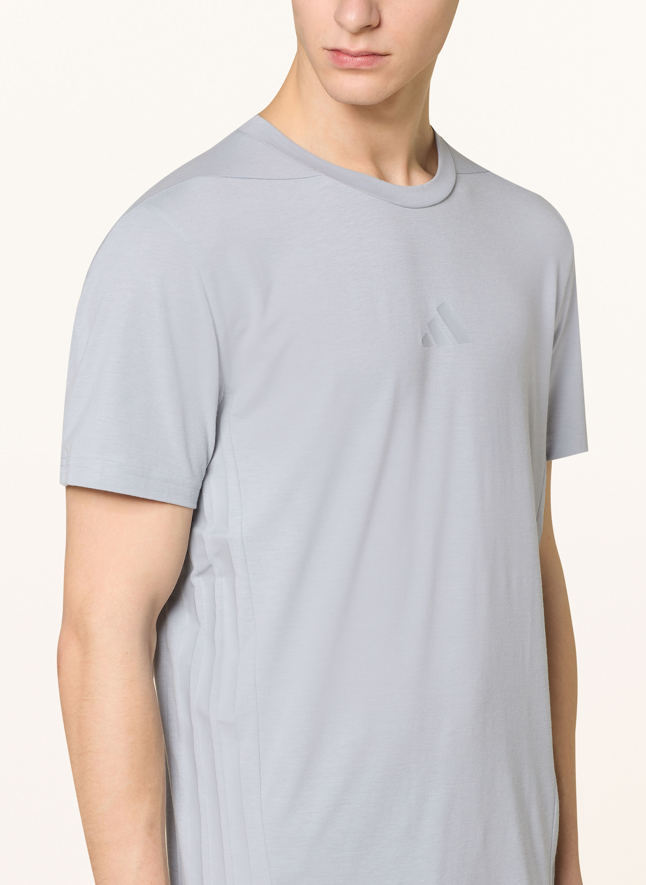 Thumbnail - Adidas T-Shirt d4t 3-Stripes grau