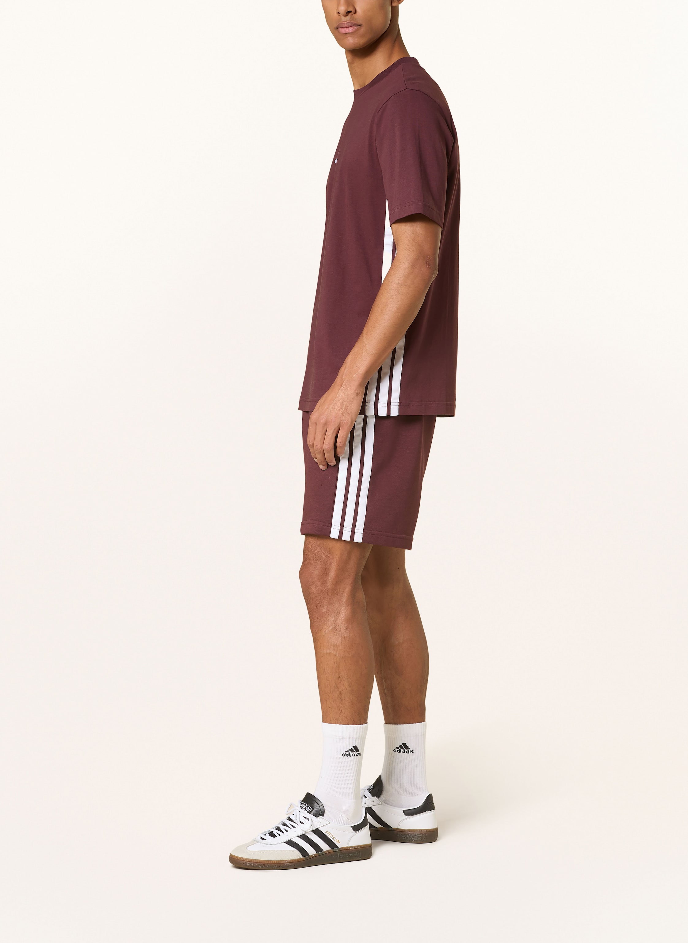 Thumbnail - Adidas Sweatshorts 3-Streifen rot