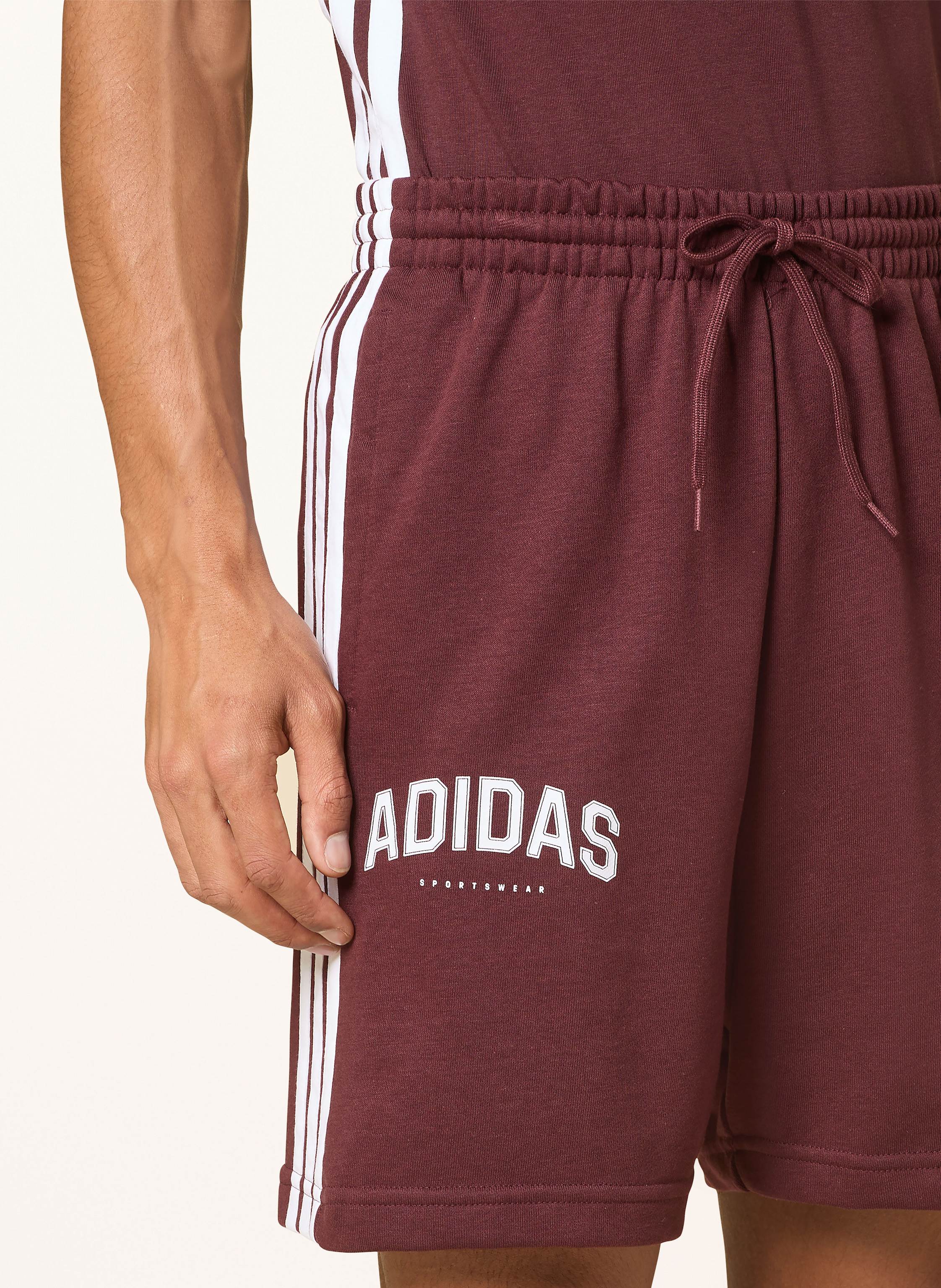 Thumbnail - Adidas Sweatshorts 3-Streifen rot