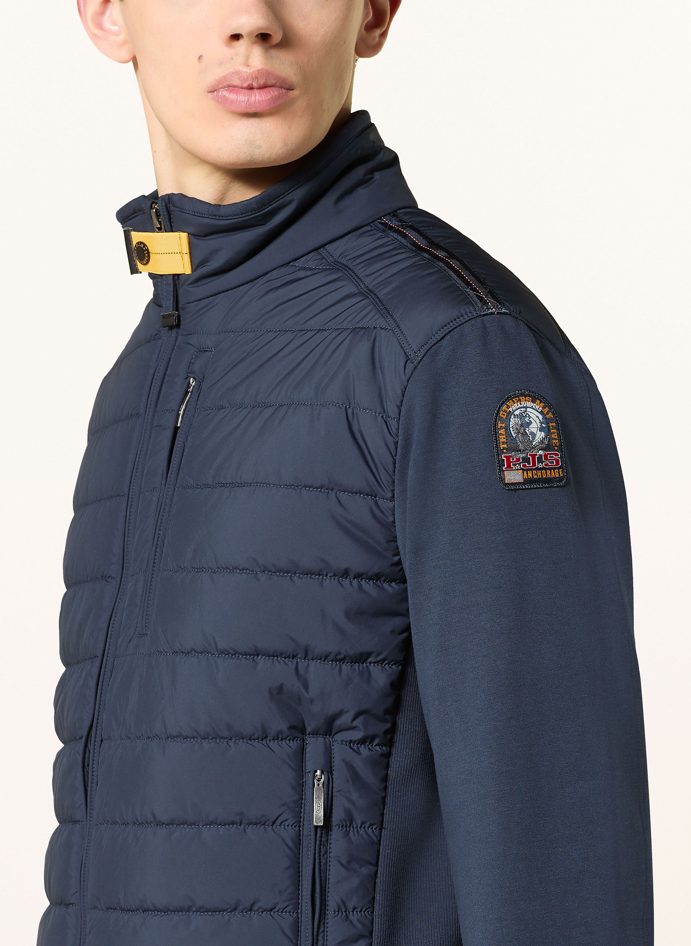 Thumbnail - Parajumpers Steppjacke Elliot Im Materialmix blau