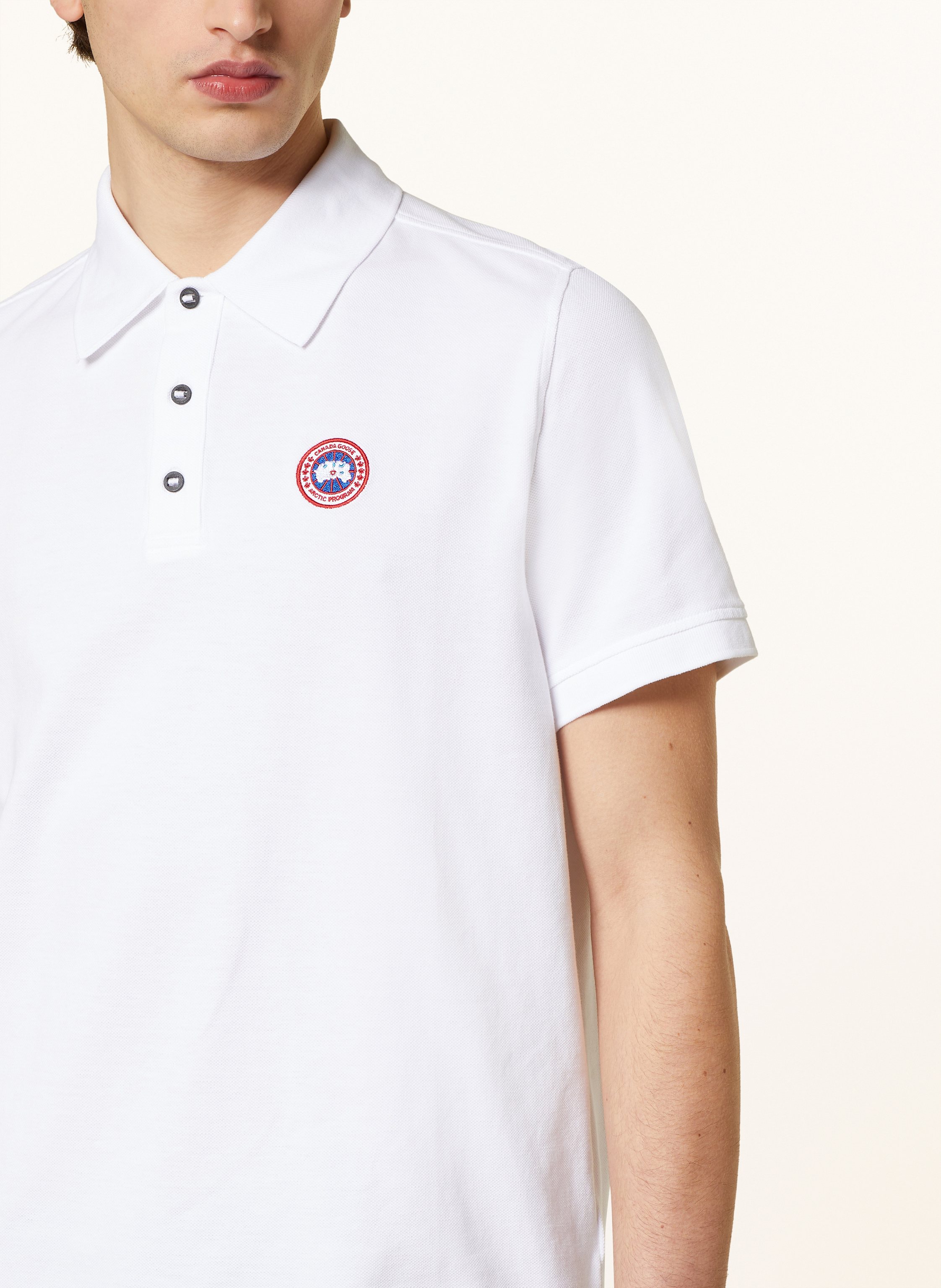 Thumbnail - Canada Goose Piqué-Poloshirt Beckley weiss