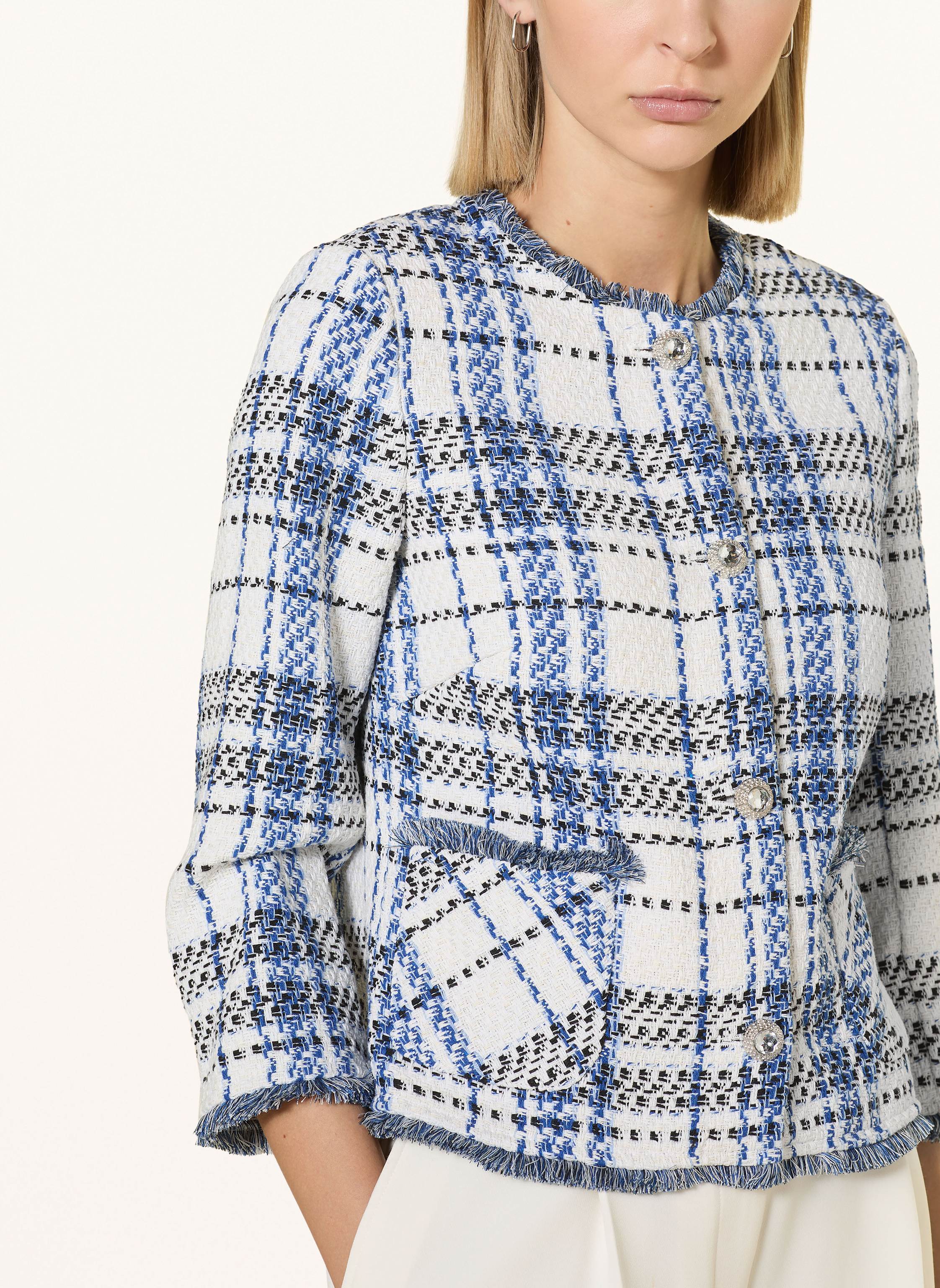 Thumbnail - More & More Bouclé-Jacke Mit 3/4-Arm weiss