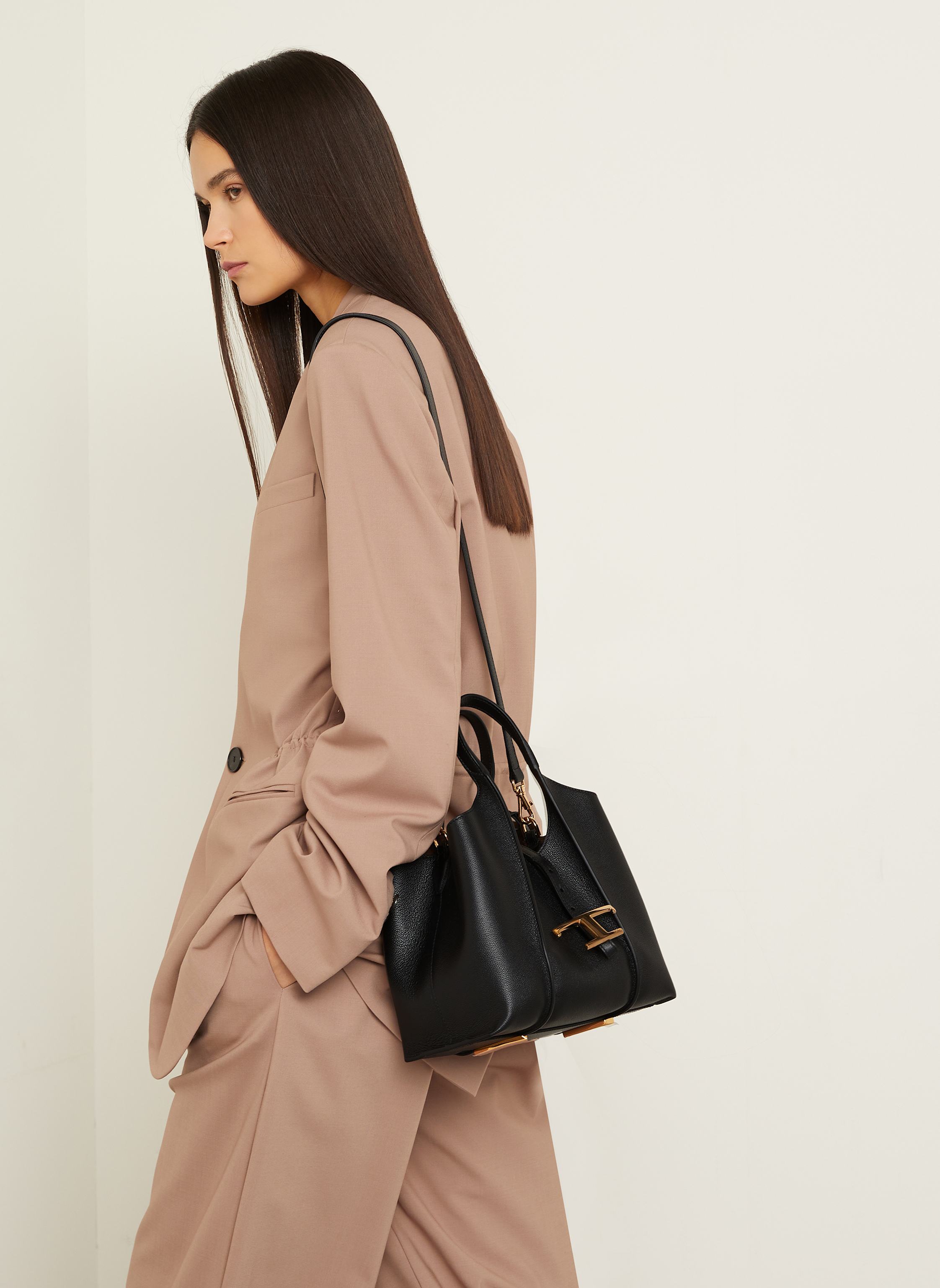 Thumbnail - Tod's Handtasche Timeless Mini Mit Pouch schwarz