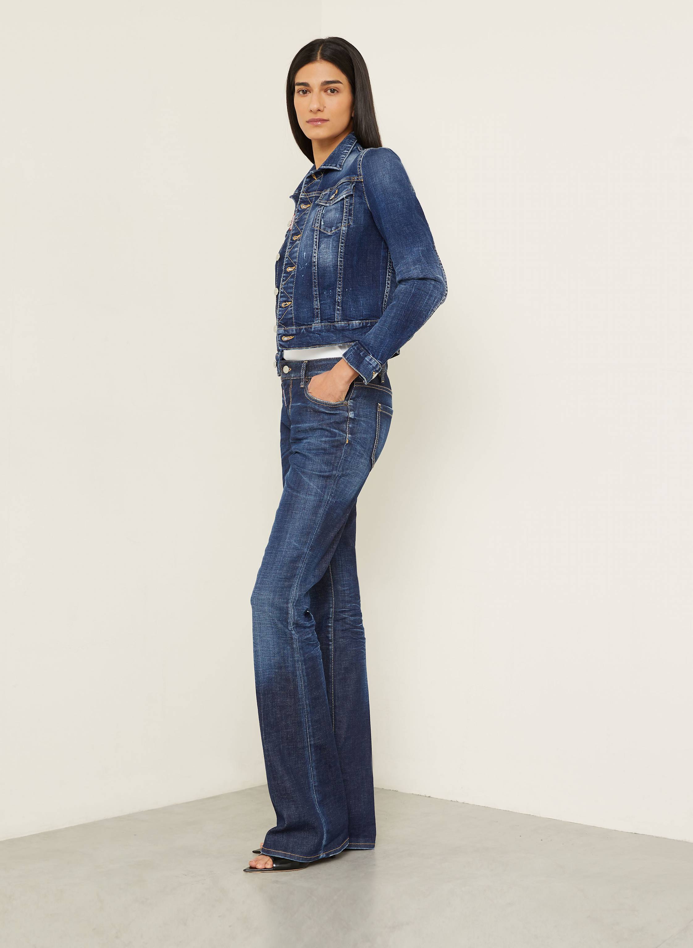 Thumbnail - dsquared2 Flared Jeans blau