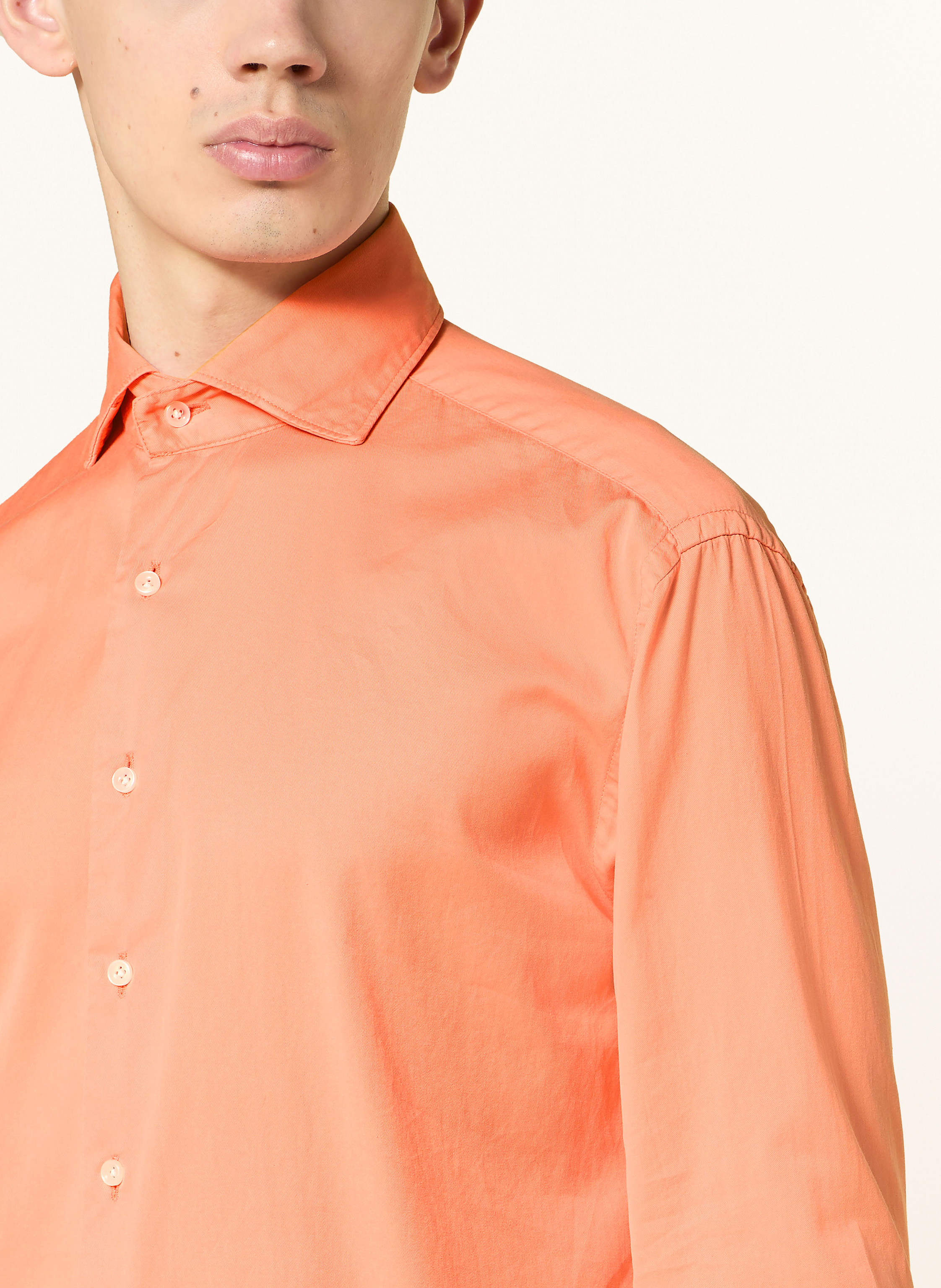 Thumbnail - Artigiano Hemd Classic Fit orange
