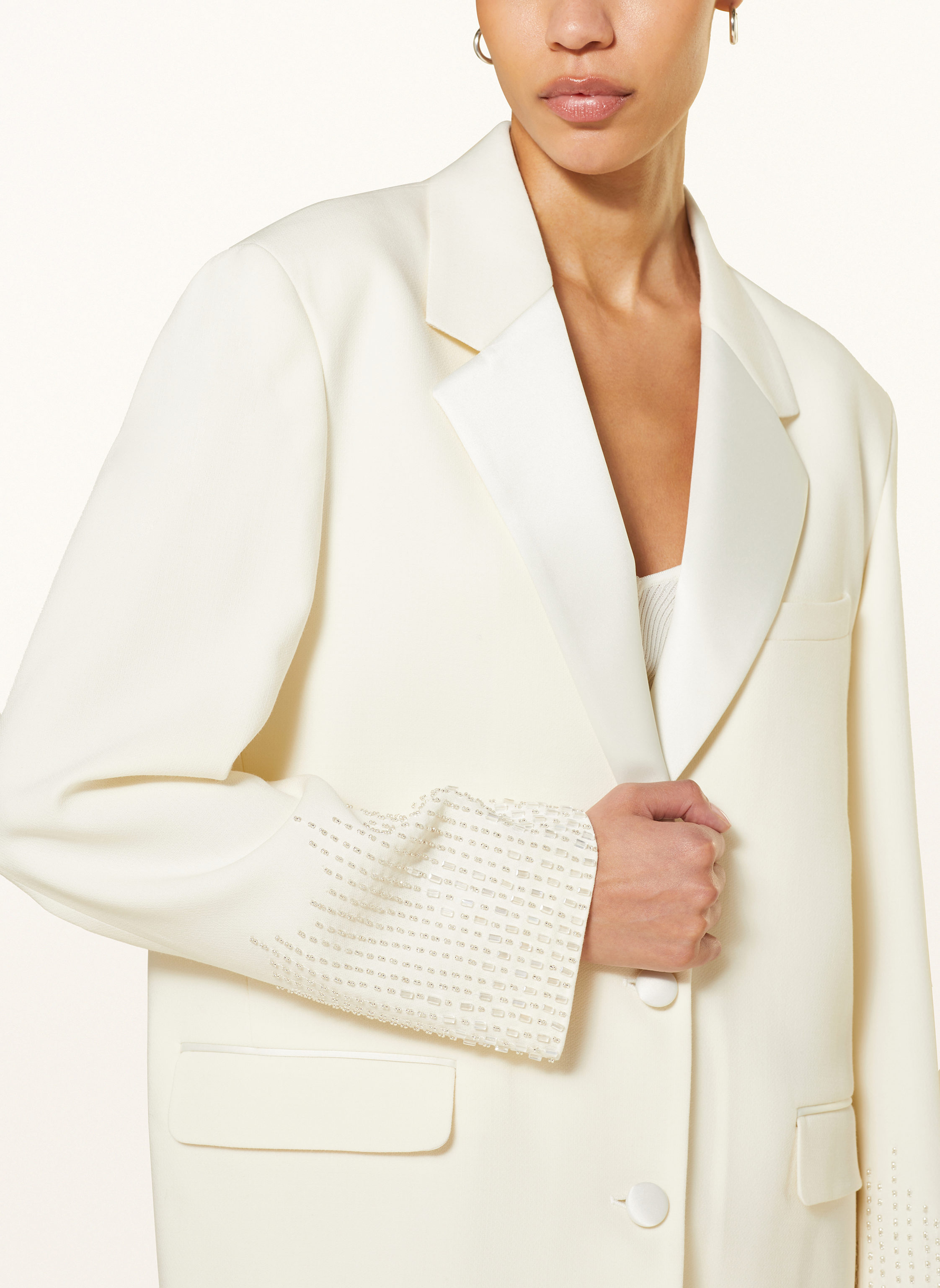 Thumbnail - Golden Goose Blazer Mit Schmucksteinen weiss