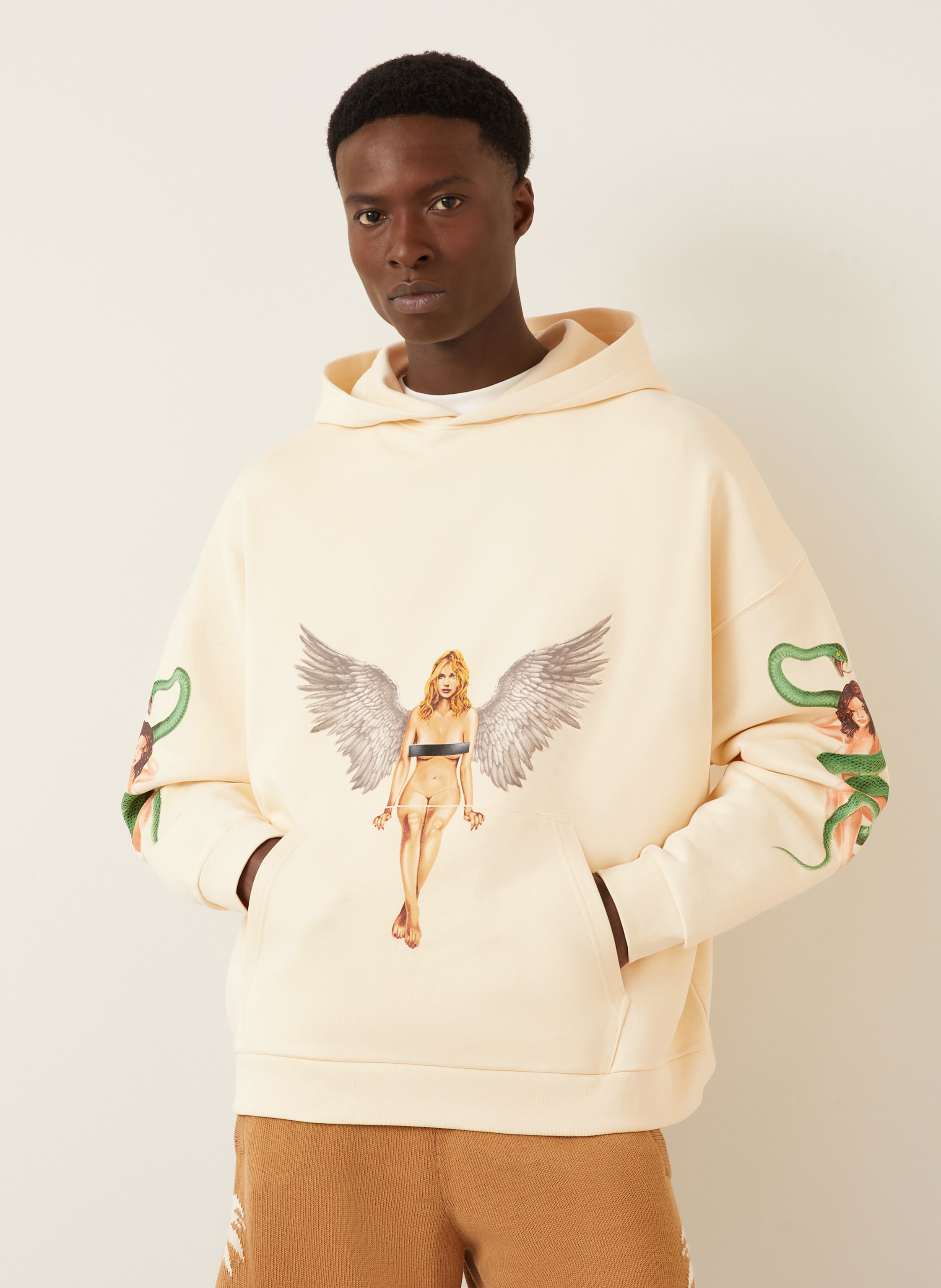 Thumbnail - Palm Angels Hoodie weiss