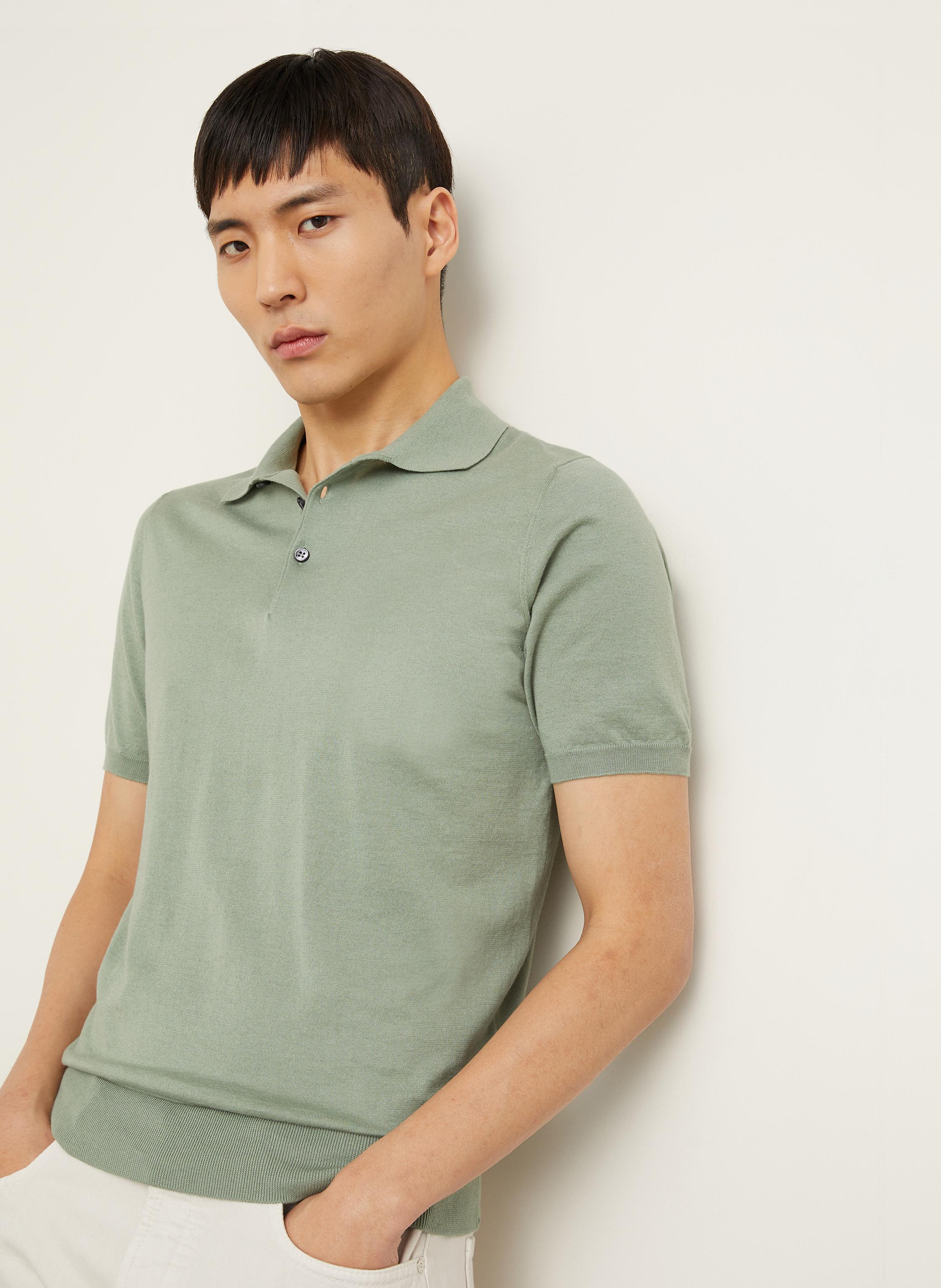 Thumbnail - Fioroni Strick-Poloshirt gruen