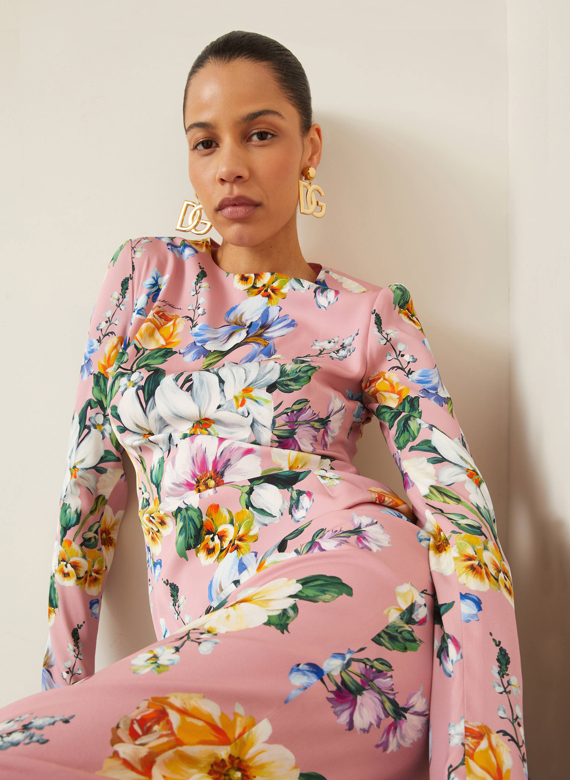 Thumbnail - Dolce & Gabbana Seidenkleid rosa