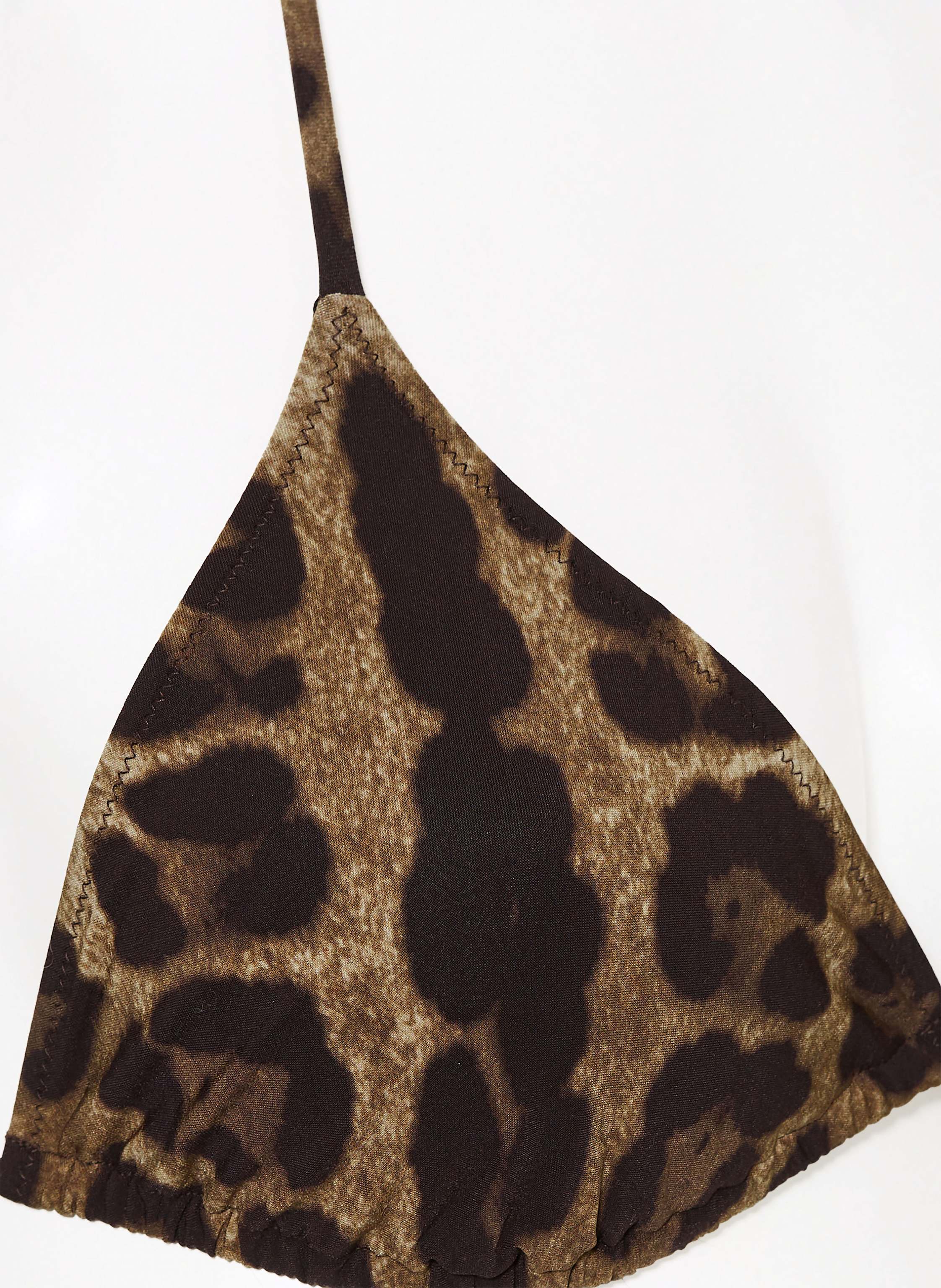 Thumbnail - Dolce & Gabbana Triangel-Bikini-Top Leo New braun