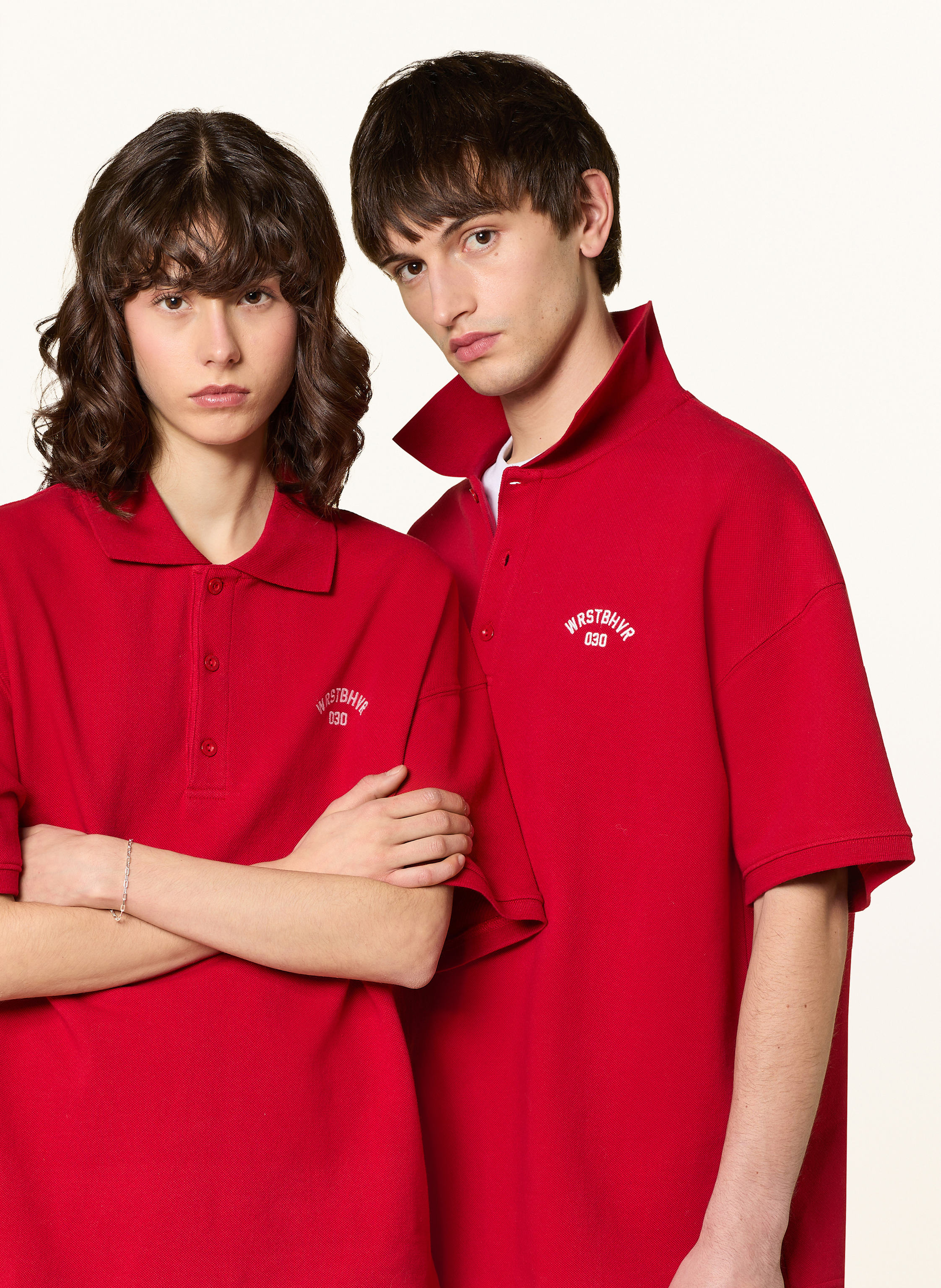 Thumbnail - Wrstbhvr Piqué-Poloshirt Jaro Wide Fit rot