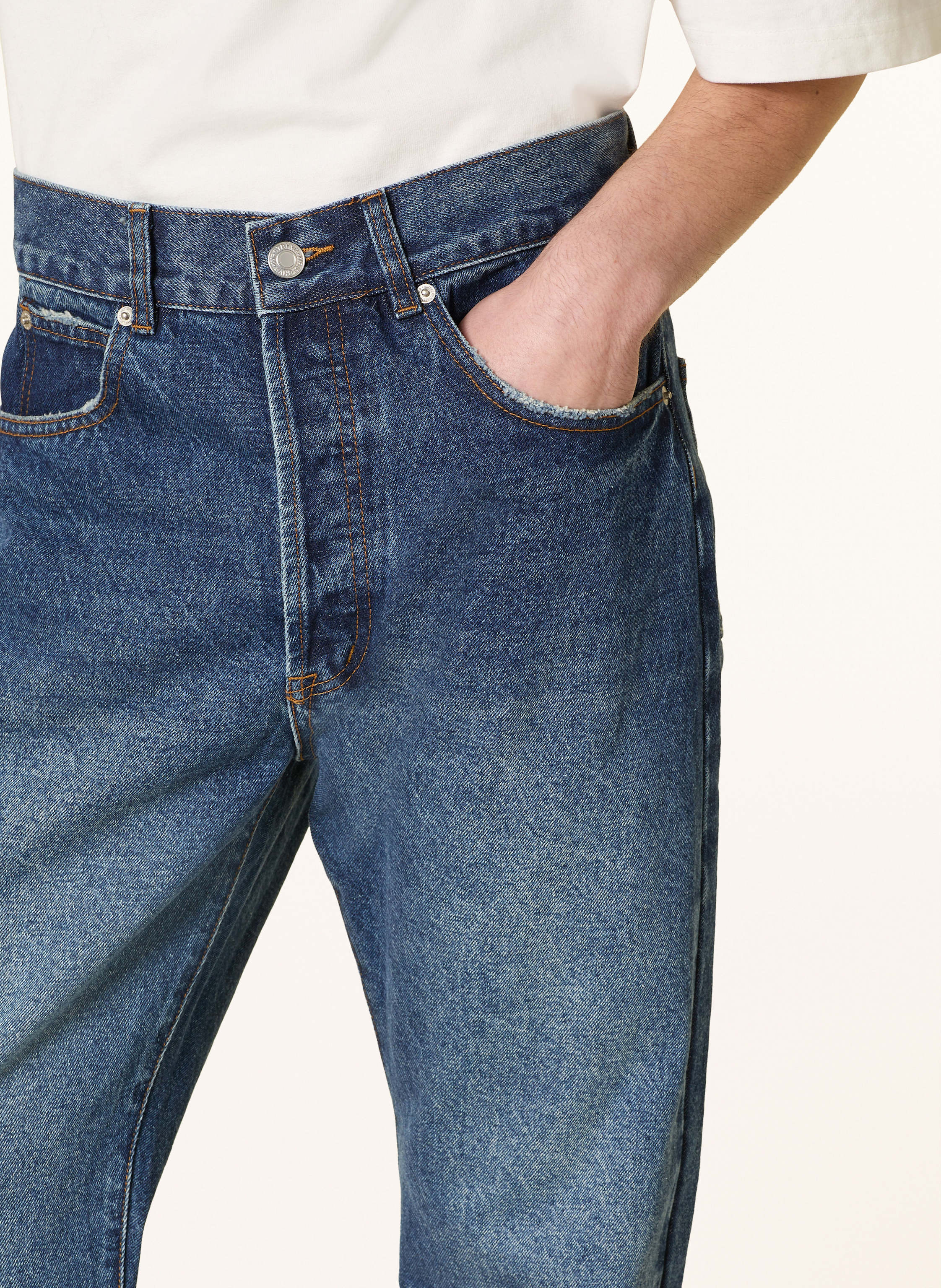 Thumbnail - Wrstbhvr Jeans Luis Straight Leg Fit blau