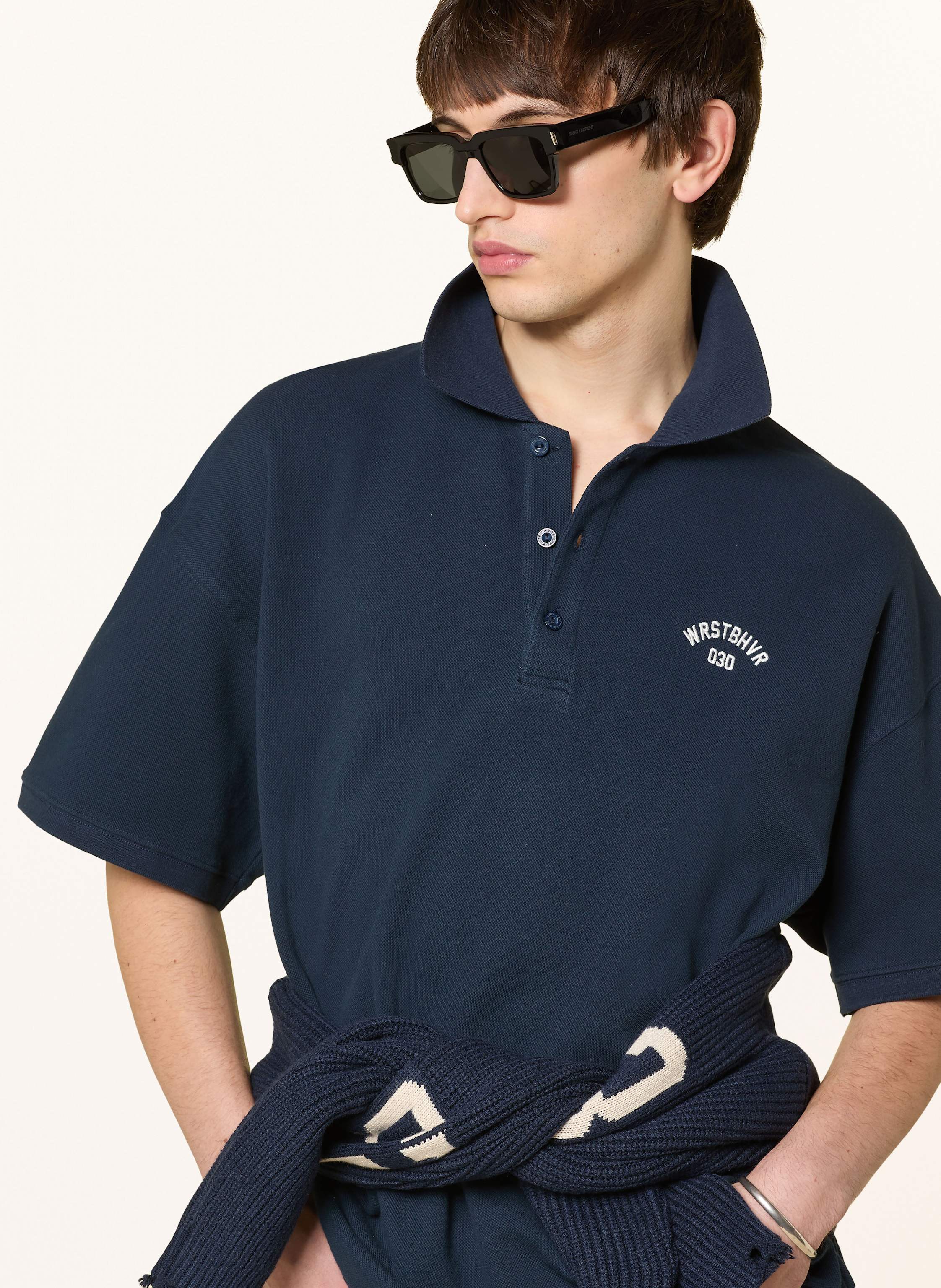 Thumbnail - Wrstbhvr Piqué-Poloshirt Jaro Wide Fit blau
