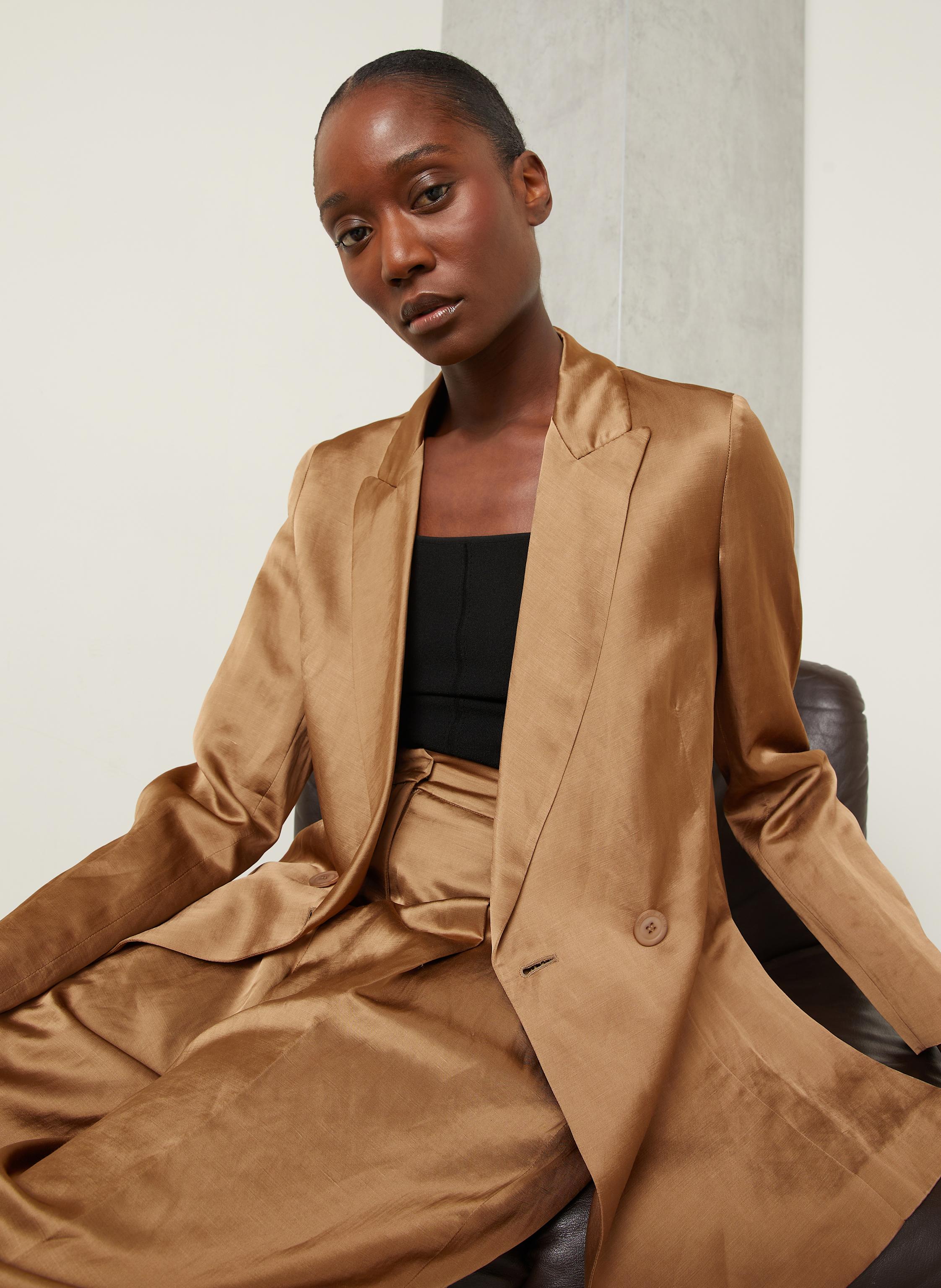 Thumbnail - Iris Von Arnim Blazer Lexie Mit Leinen braun