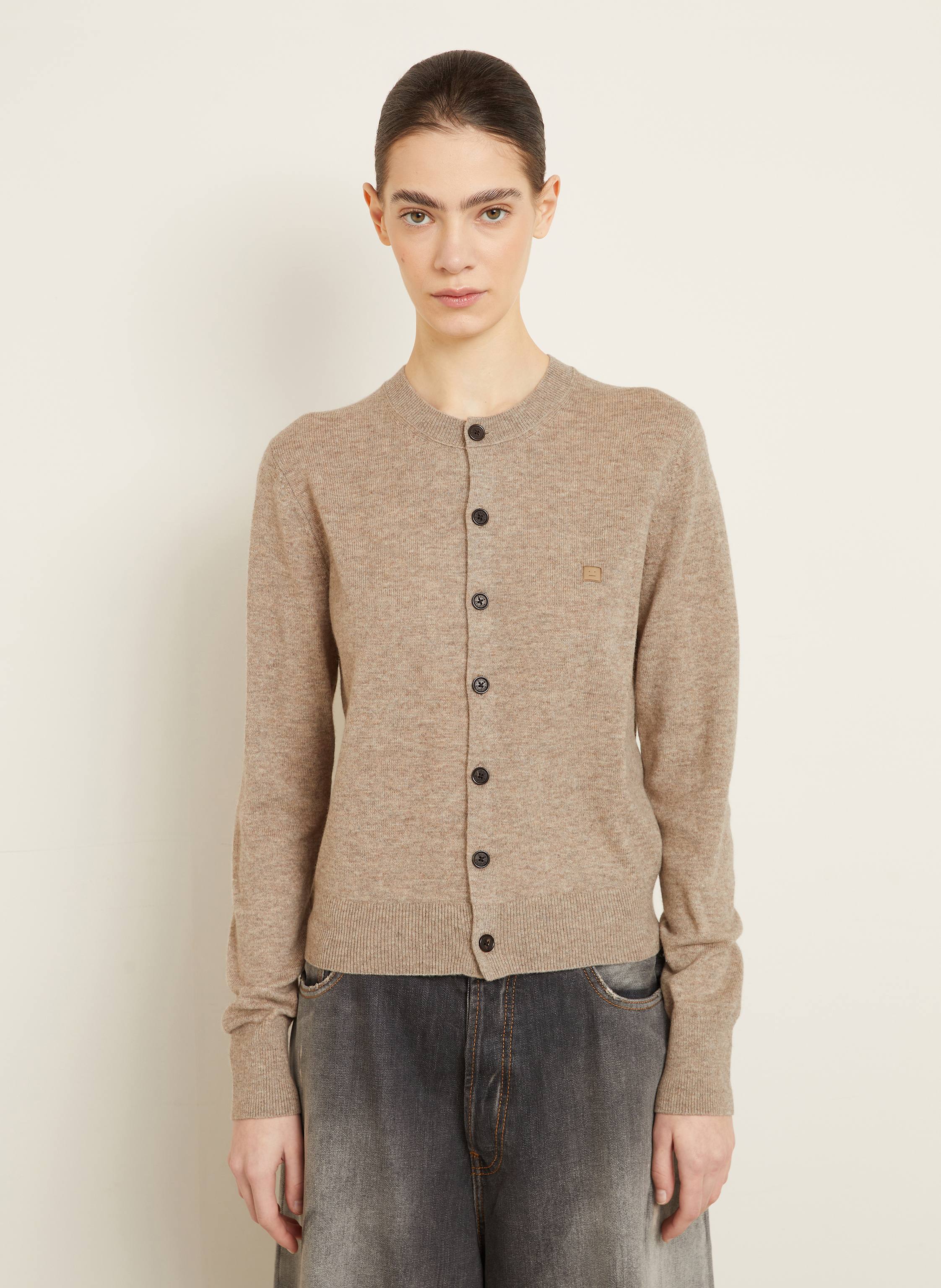 Thumbnail - Acne Studios Strickjacke beige