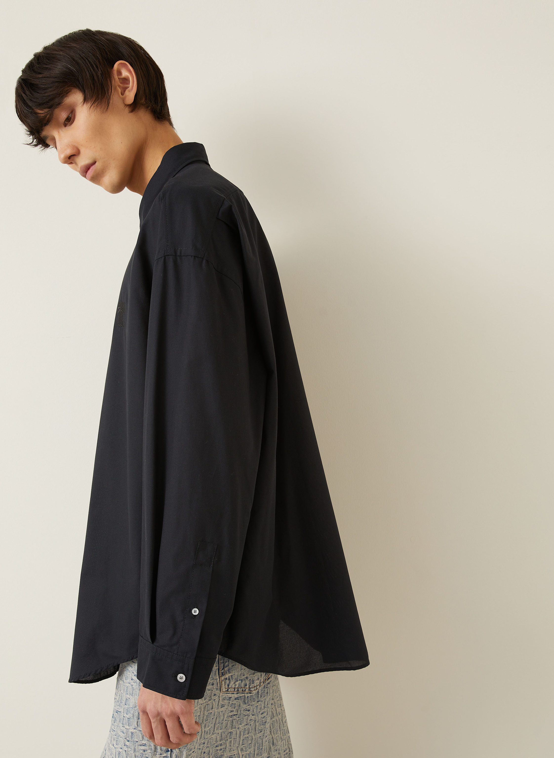 Thumbnail - Acne Studios Piqué-Hemd Comfort Fit schwarz