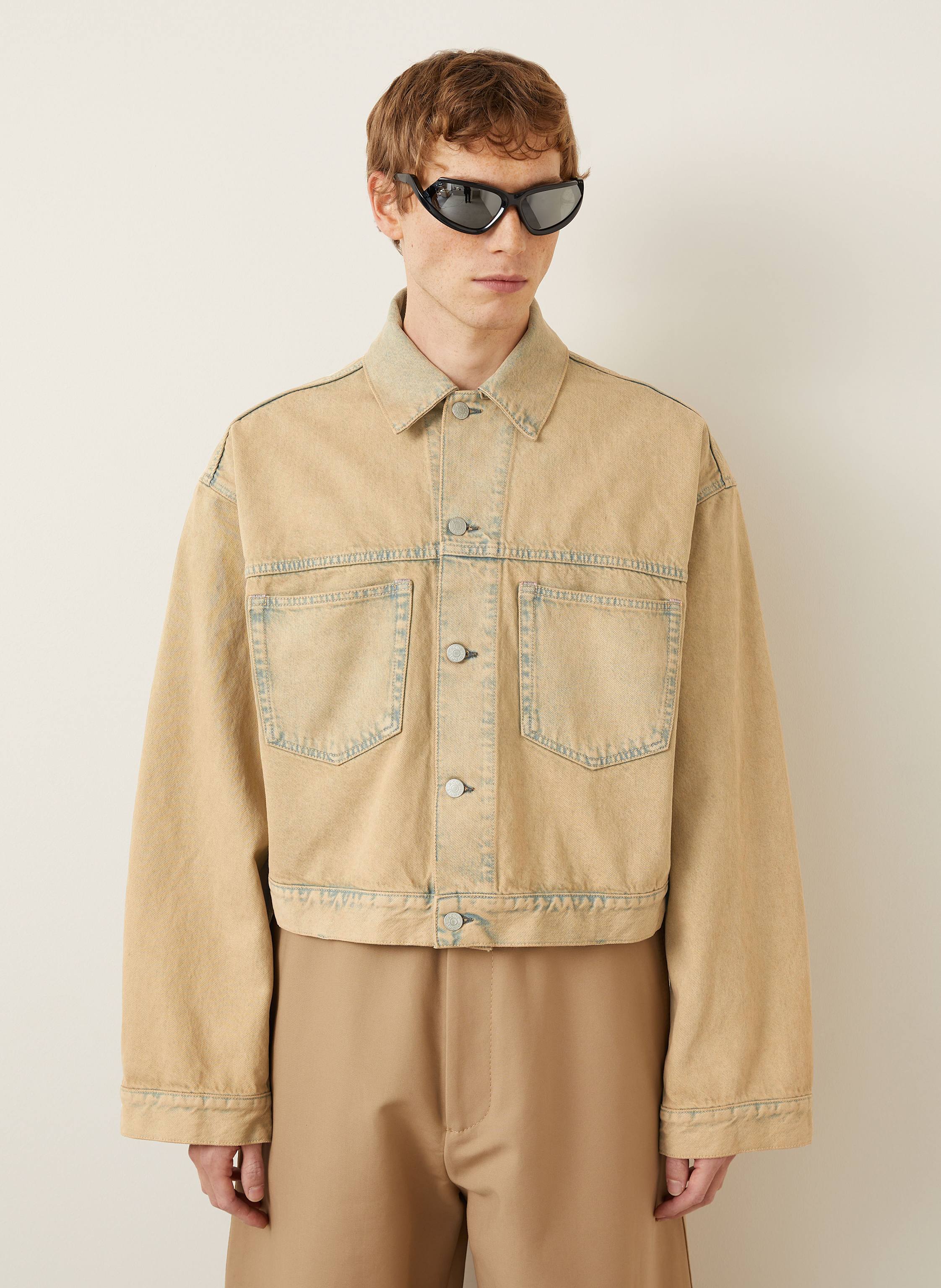Thumbnail - Acne Studios Jeansjacke beige
